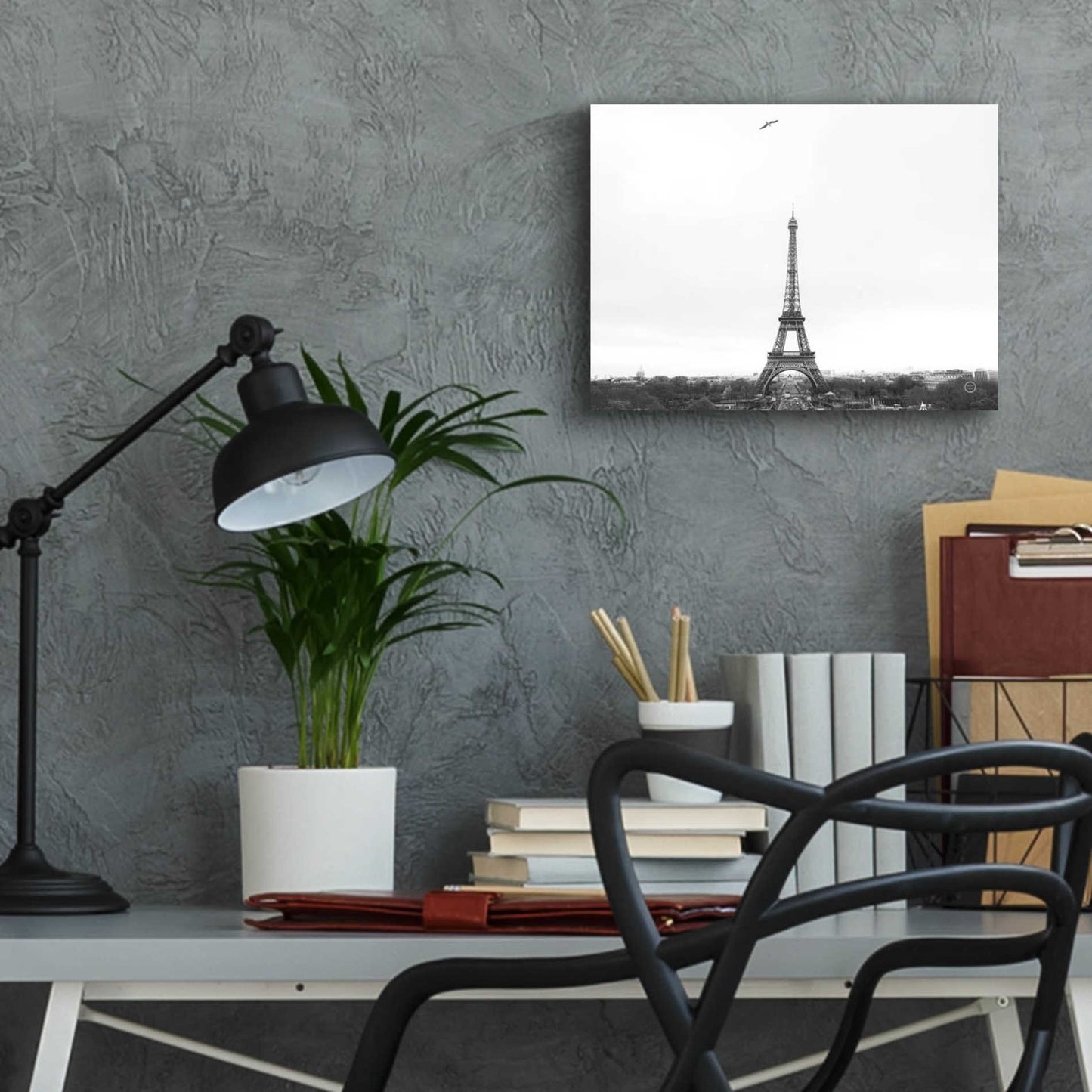 Epic Art 'A Birds View of Paris' by Nathan Larson, Acrylic Glass Wall Art,16x12