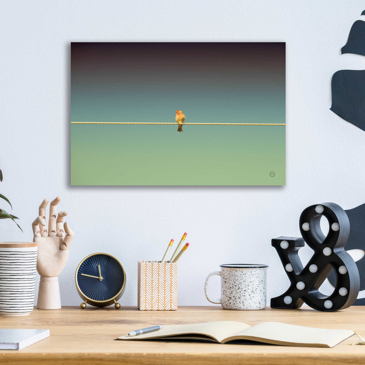 Epic Art 'Waiting' by Nathan Larson, Acrylic Glass Wall Art,16x12