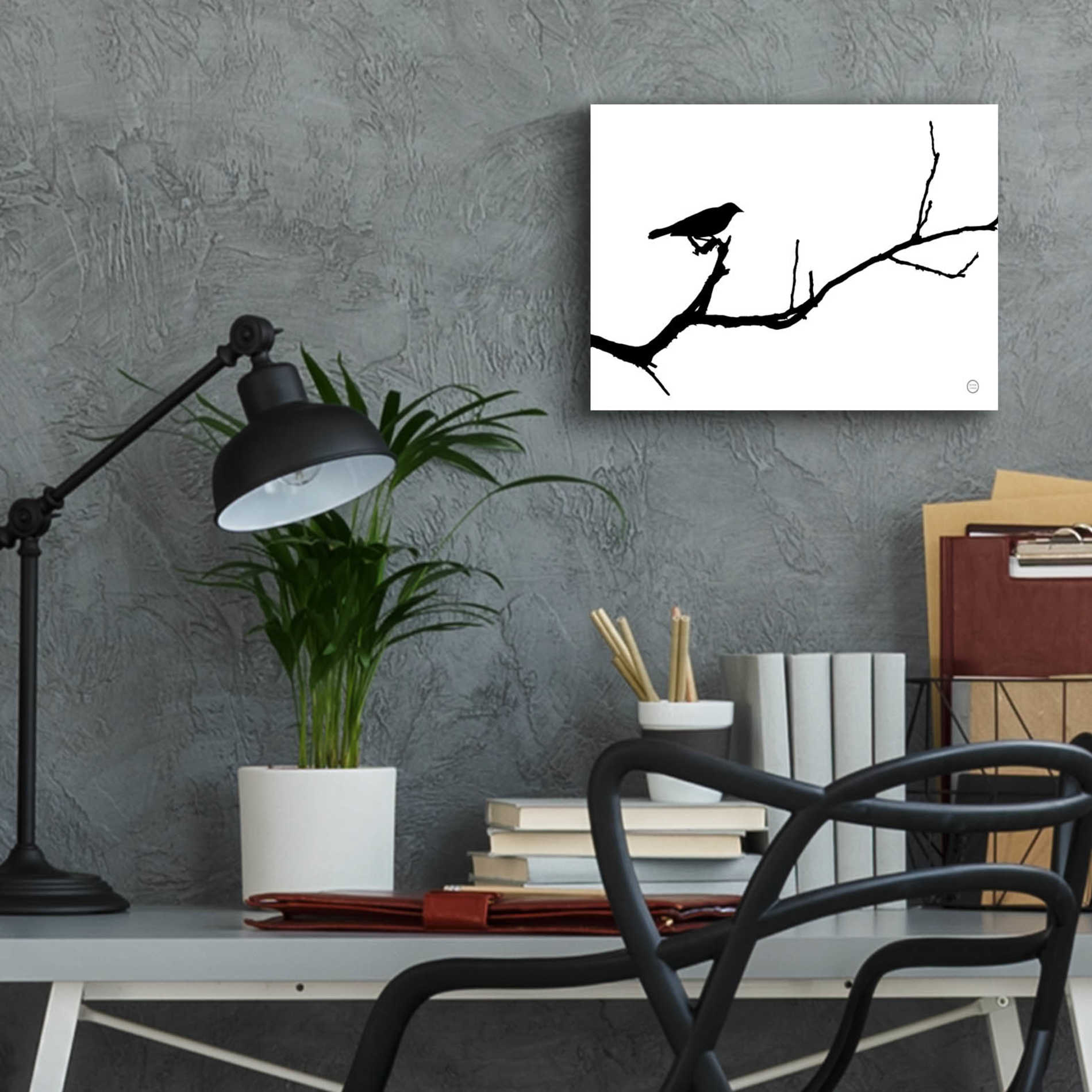 Epic Art 'Bird Silhouette' by Nathan Larson, Acrylic Glass Wall Art,16x12