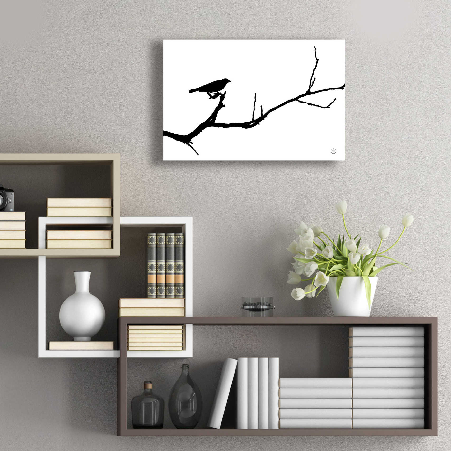 Epic Art 'Bird Silhouette' by Nathan Larson, Acrylic Glass Wall Art,24x16