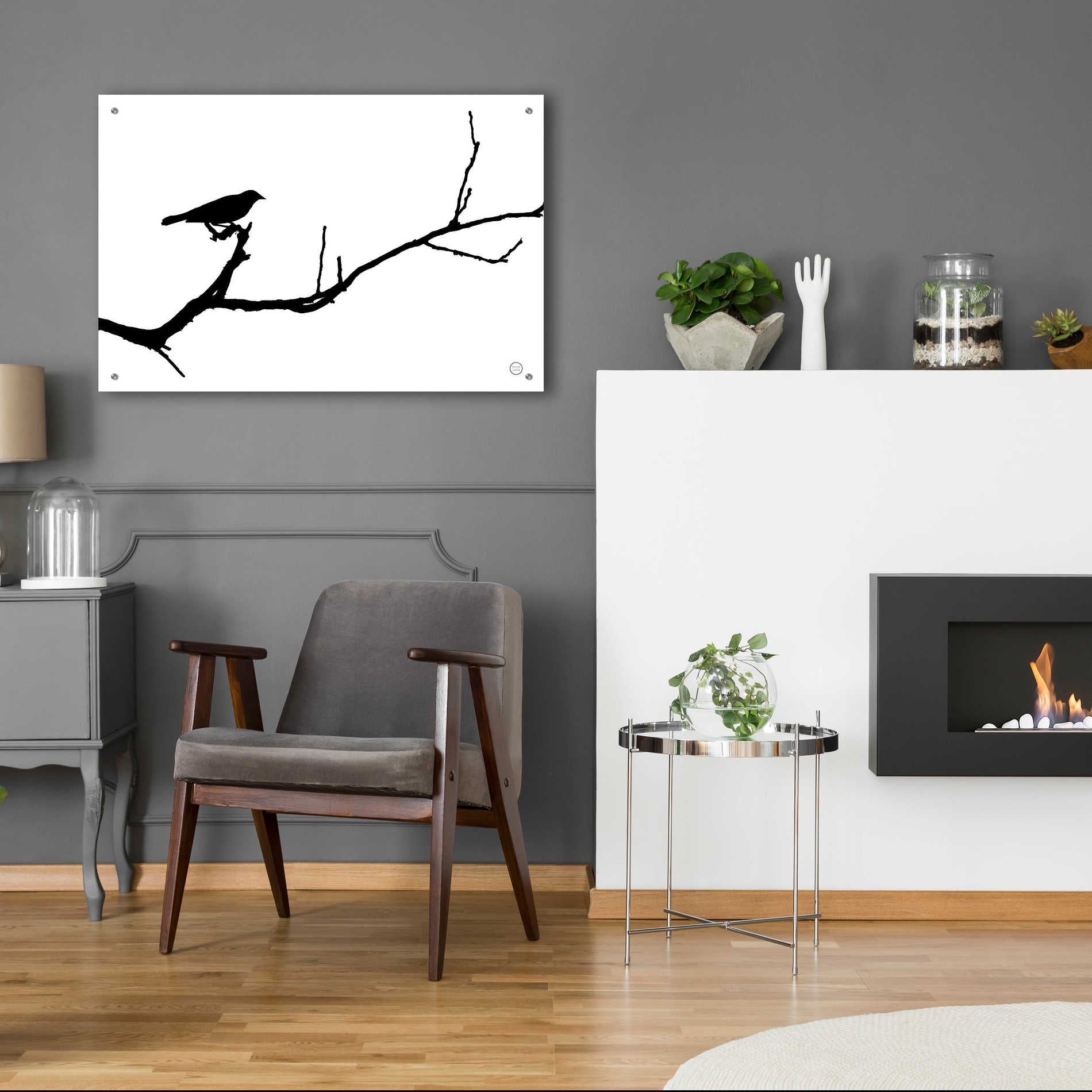 Epic Art 'Bird Silhouette' by Nathan Larson, Acrylic Glass Wall Art,36x24