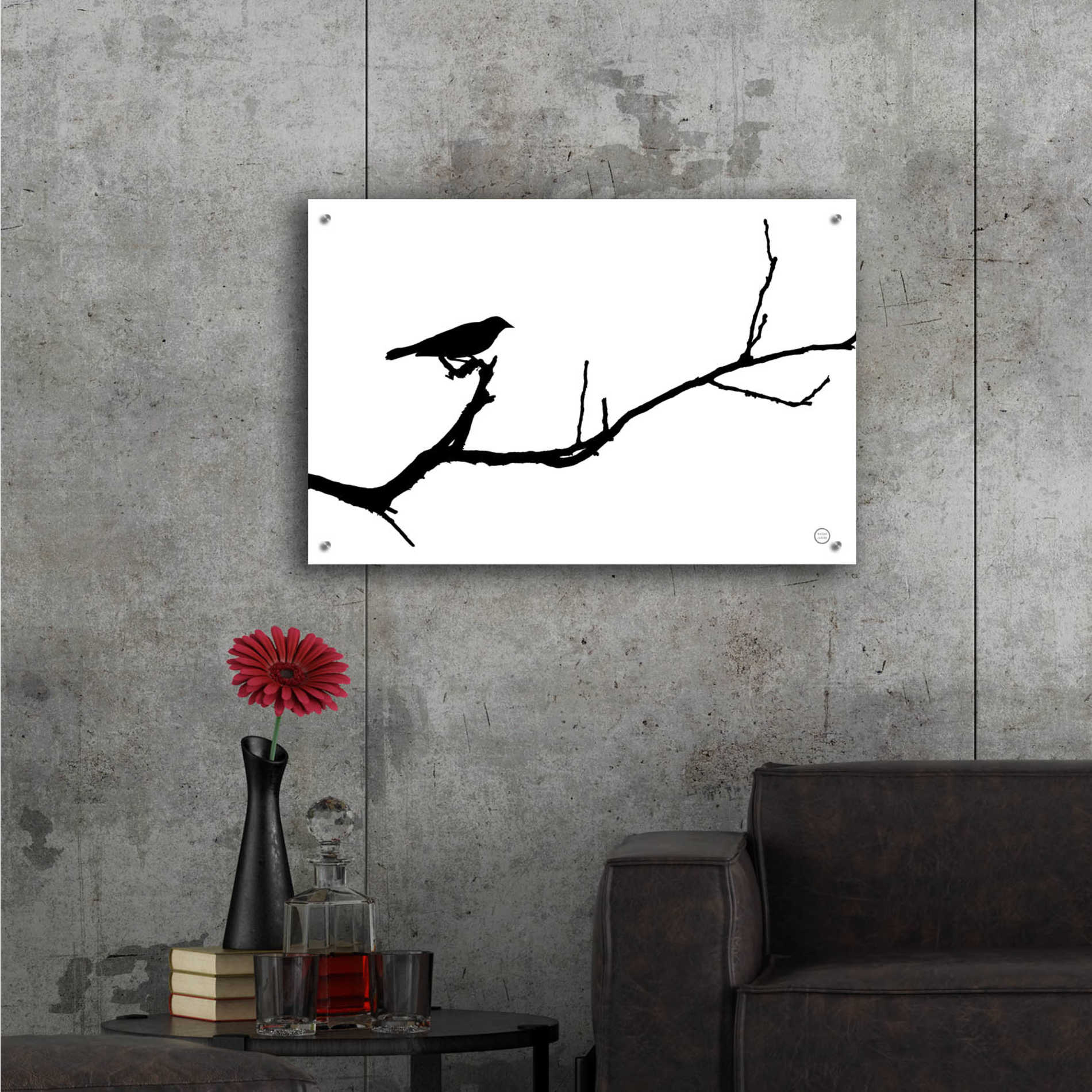 Epic Art 'Bird Silhouette' by Nathan Larson, Acrylic Glass Wall Art,36x24