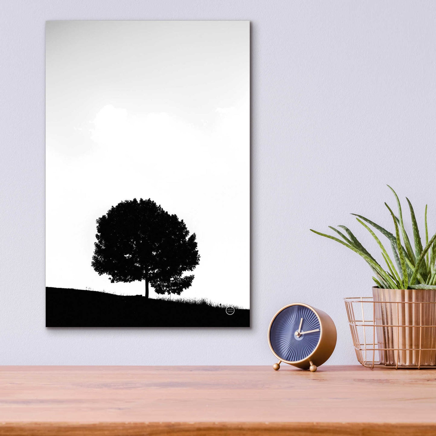 Epic Art 'Lone Tree Hill' by Nathan Larson, Acrylic Glass Wall Art,12x16