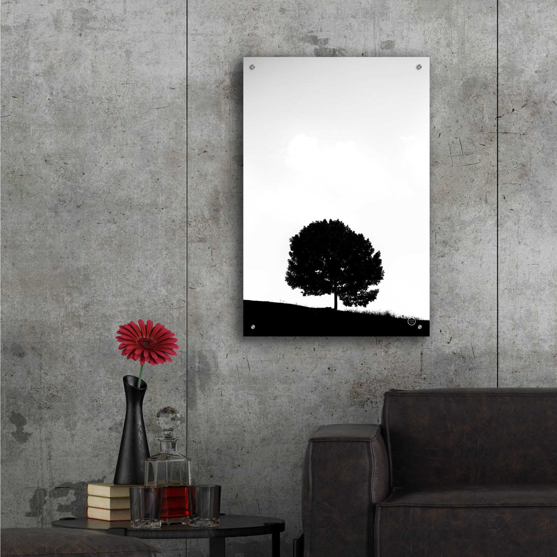 Epic Art 'Lone Tree Hill' by Nathan Larson, Acrylic Glass Wall Art,24x36