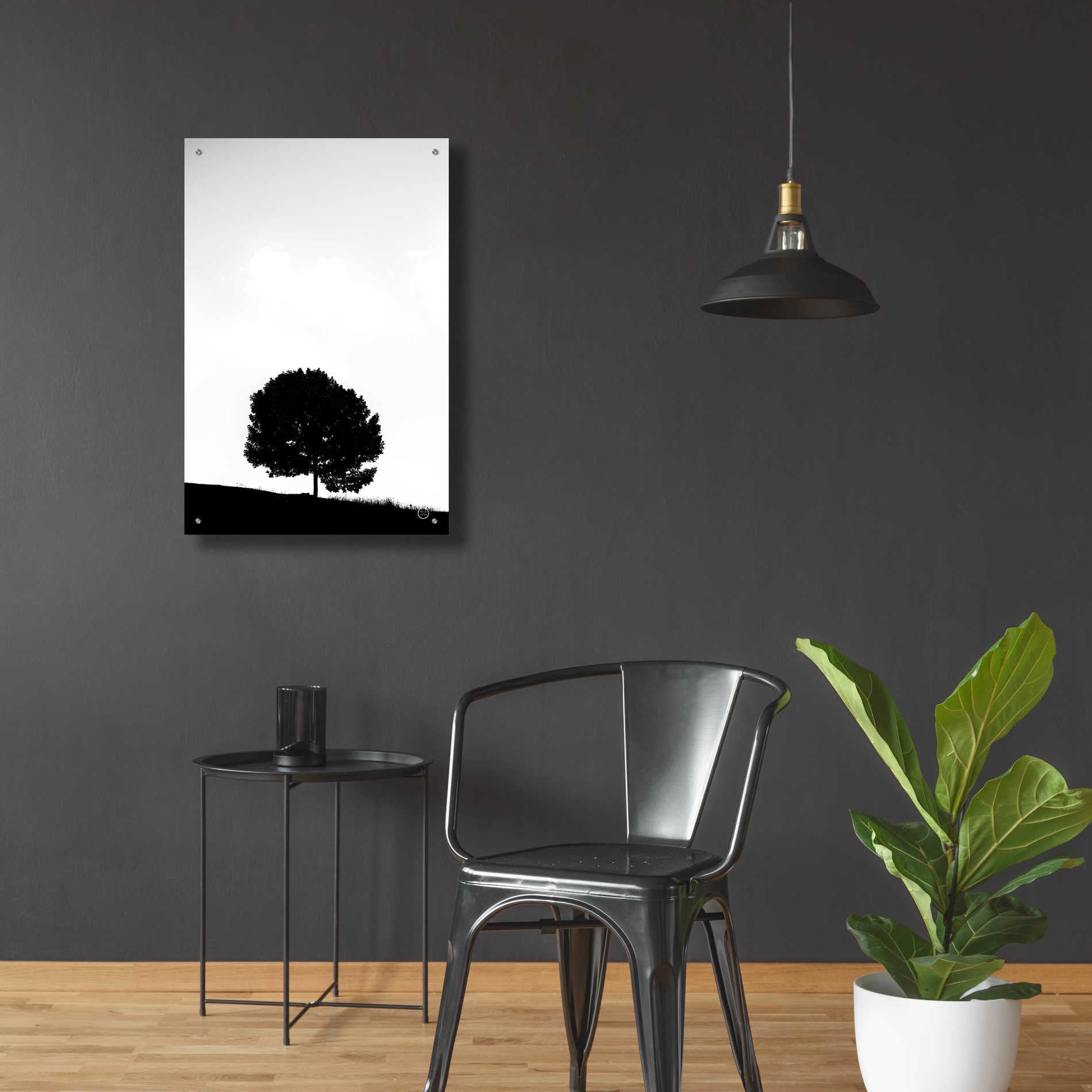 Epic Art 'Lone Tree Hill' by Nathan Larson, Acrylic Glass Wall Art,24x36