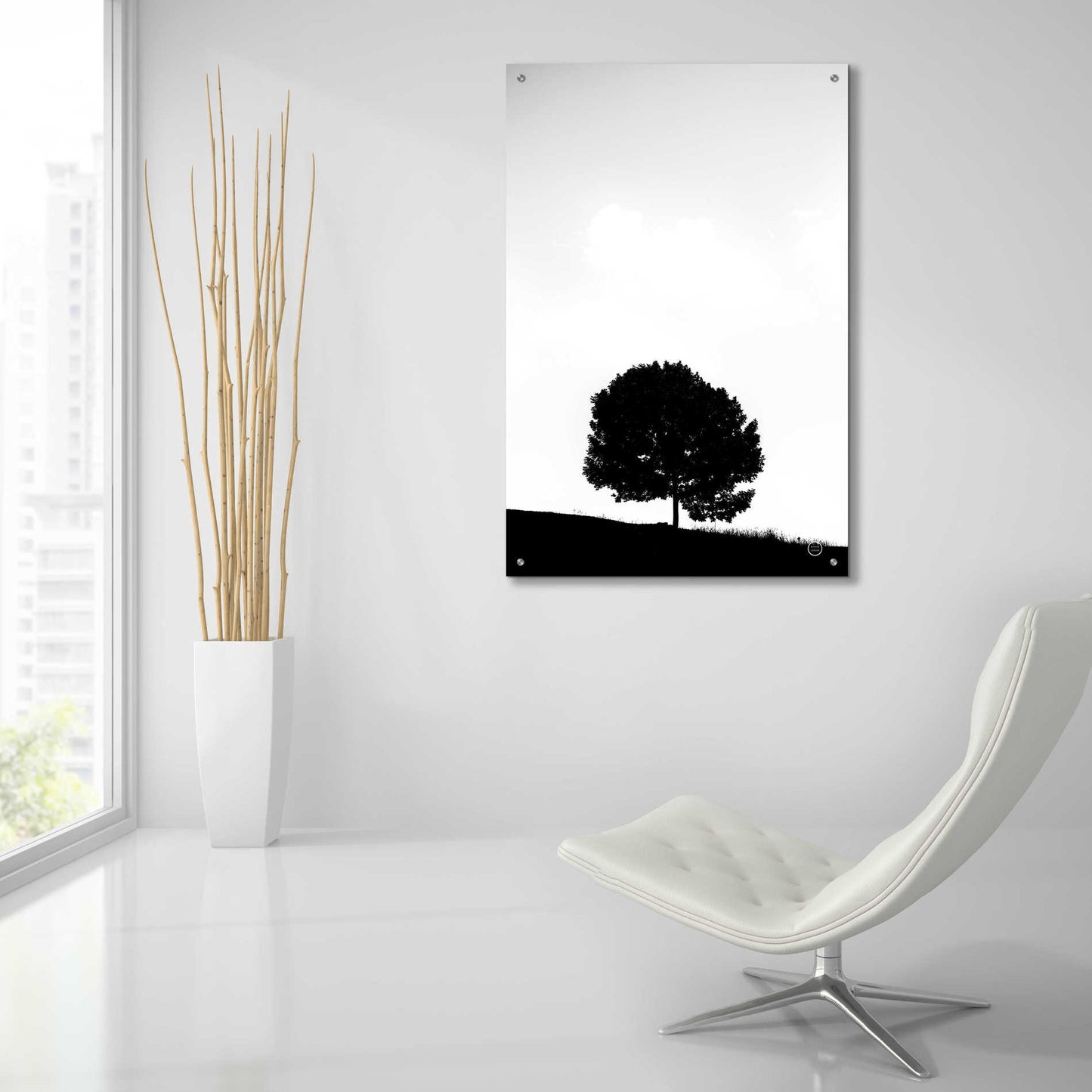 Epic Art 'Lone Tree Hill' by Nathan Larson, Acrylic Glass Wall Art,24x36