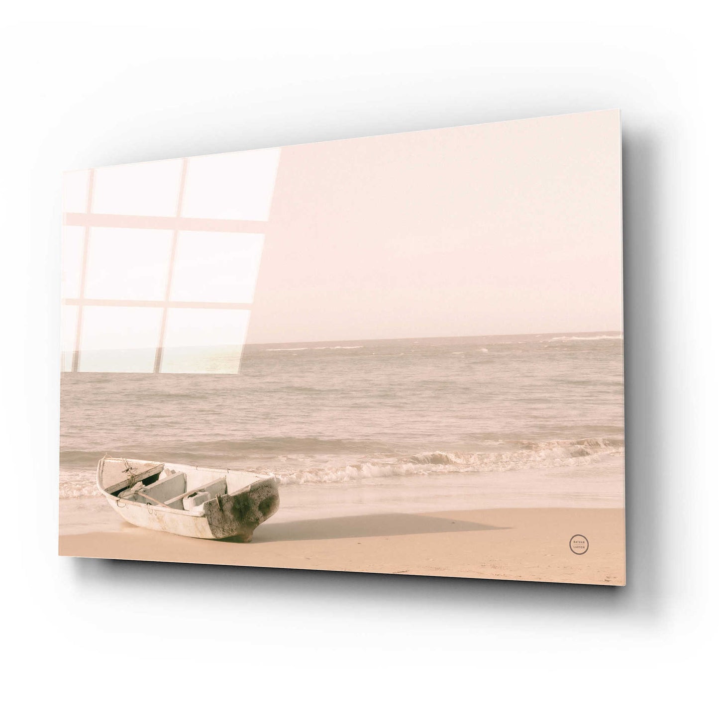 Epic Art 'Fishing Boat at Sunset' by Nathan Larson, Acrylic Glass Wall Art,24x16