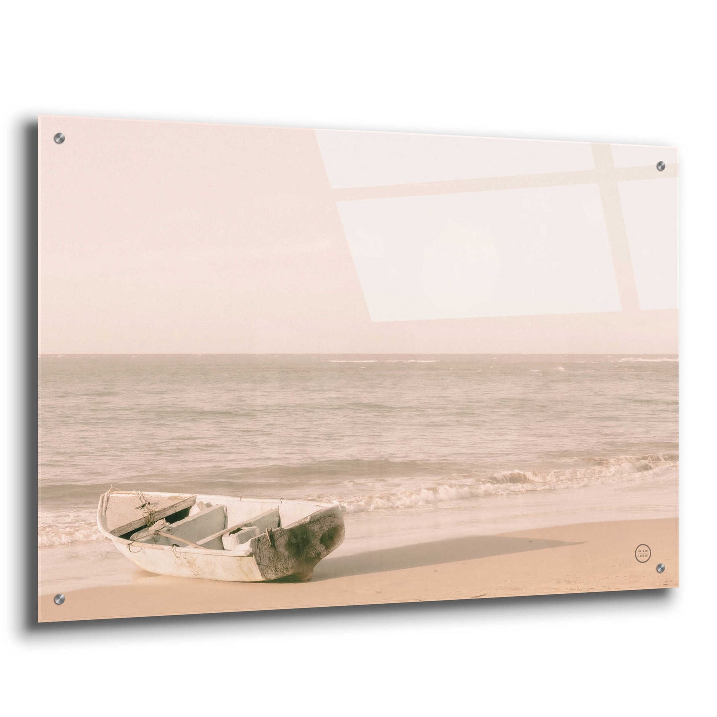Epic Art 'Fishing Boat at Sunset' by Nathan Larson, Acrylic Glass Wall Art,36x24