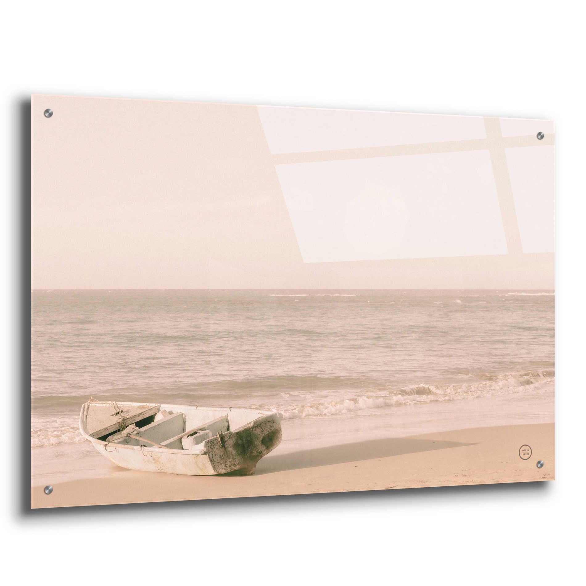 Epic Art 'Fishing Boat at Sunset' by Nathan Larson, Acrylic Glass Wall Art,36x24