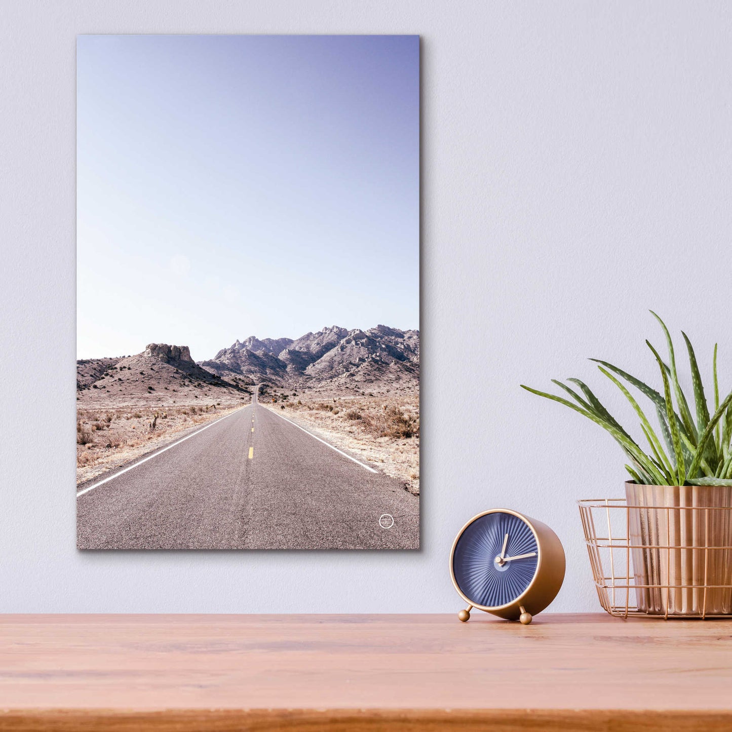 Epic Art 'Dusty Desert Dreams Road' by Nathan Larson, Acrylic Glass Wall Art,12x16