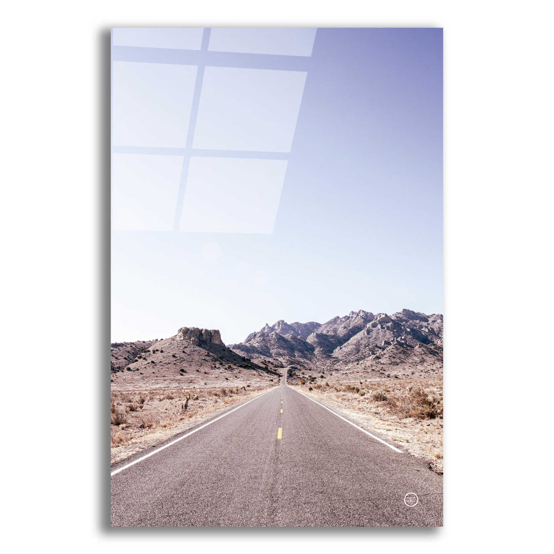 Epic Art 'Dusty Desert Dreams Road' by Nathan Larson, Acrylic Glass Wall Art,12x18x1.1x0,18x26x1.1x0,26x40x1.74x0,40x60x1.74x0