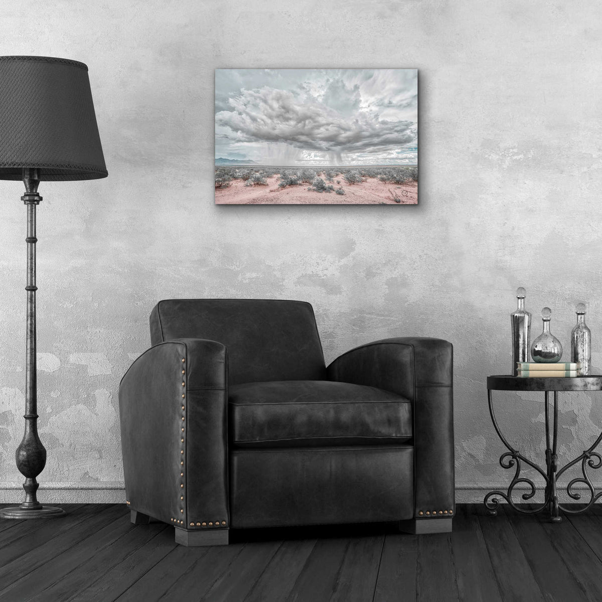 Epic Art 'New Mexico Rain' by Nathan Larson, Acrylic Glass Wall Art,24x16