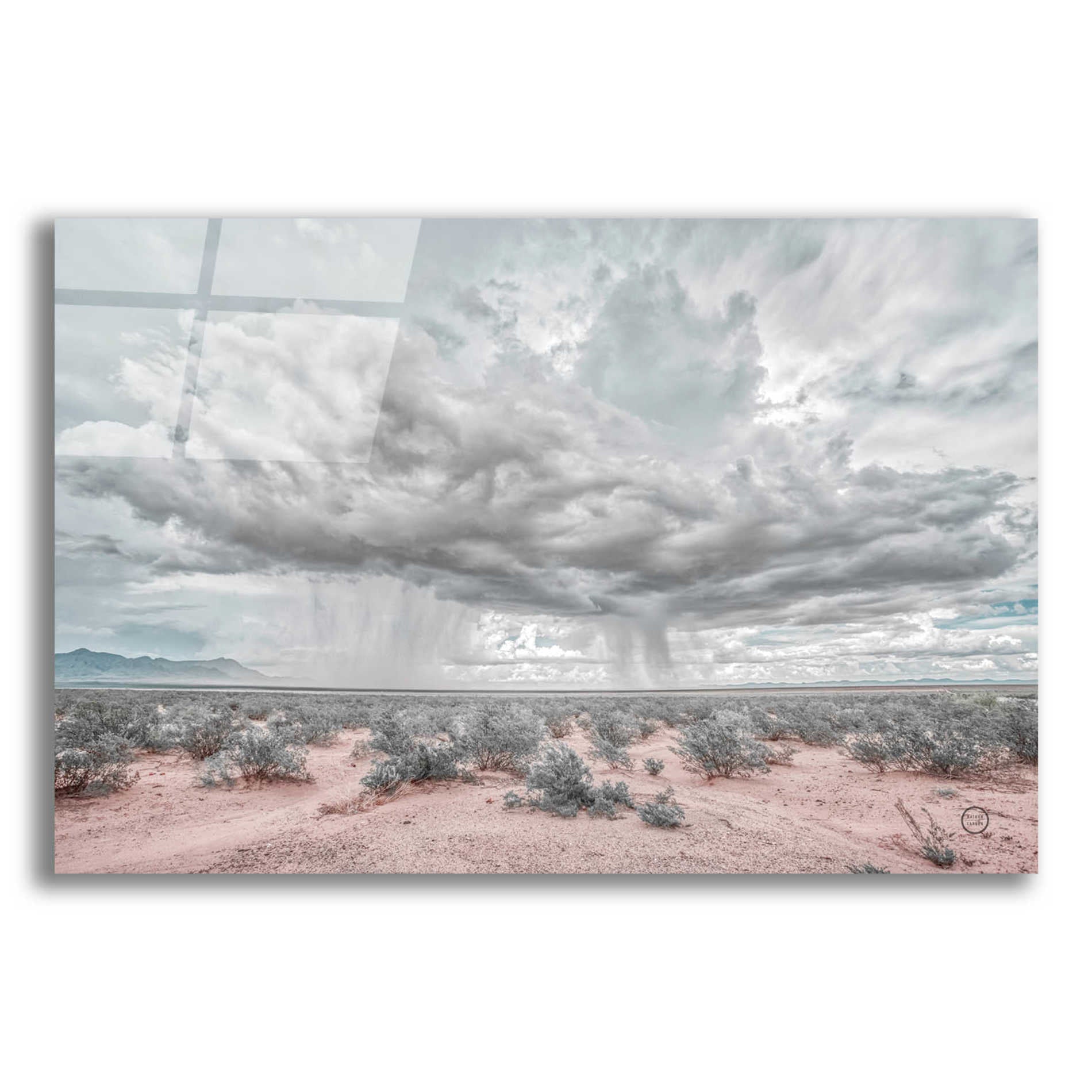 Epic Art 'New Mexico Rain' by Nathan Larson, Acrylic Glass Wall Art,18x12x1.1x0,26x18x1.1x0,40x26x1.74x0,60x40x1.74x0