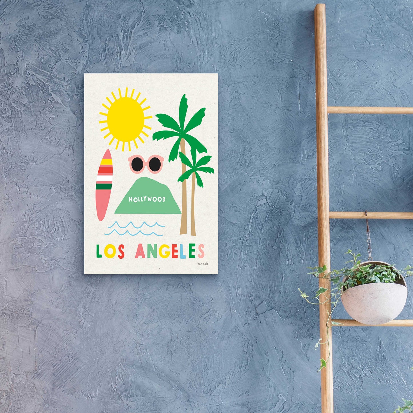 Epic Art 'City Fun Los Angeles' by Ann Kelle Designs, Acrylic Glass Wall Art,16x24