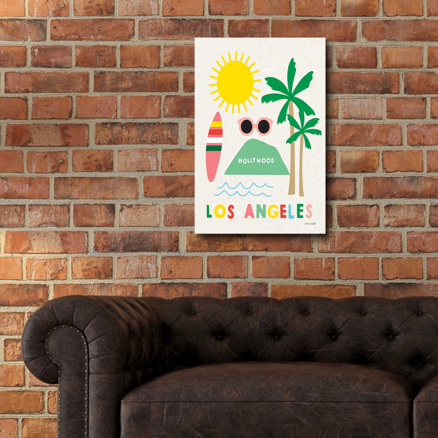 Epic Art 'City Fun Los Angeles' by Ann Kelle Designs, Acrylic Glass Wall Art,16x24