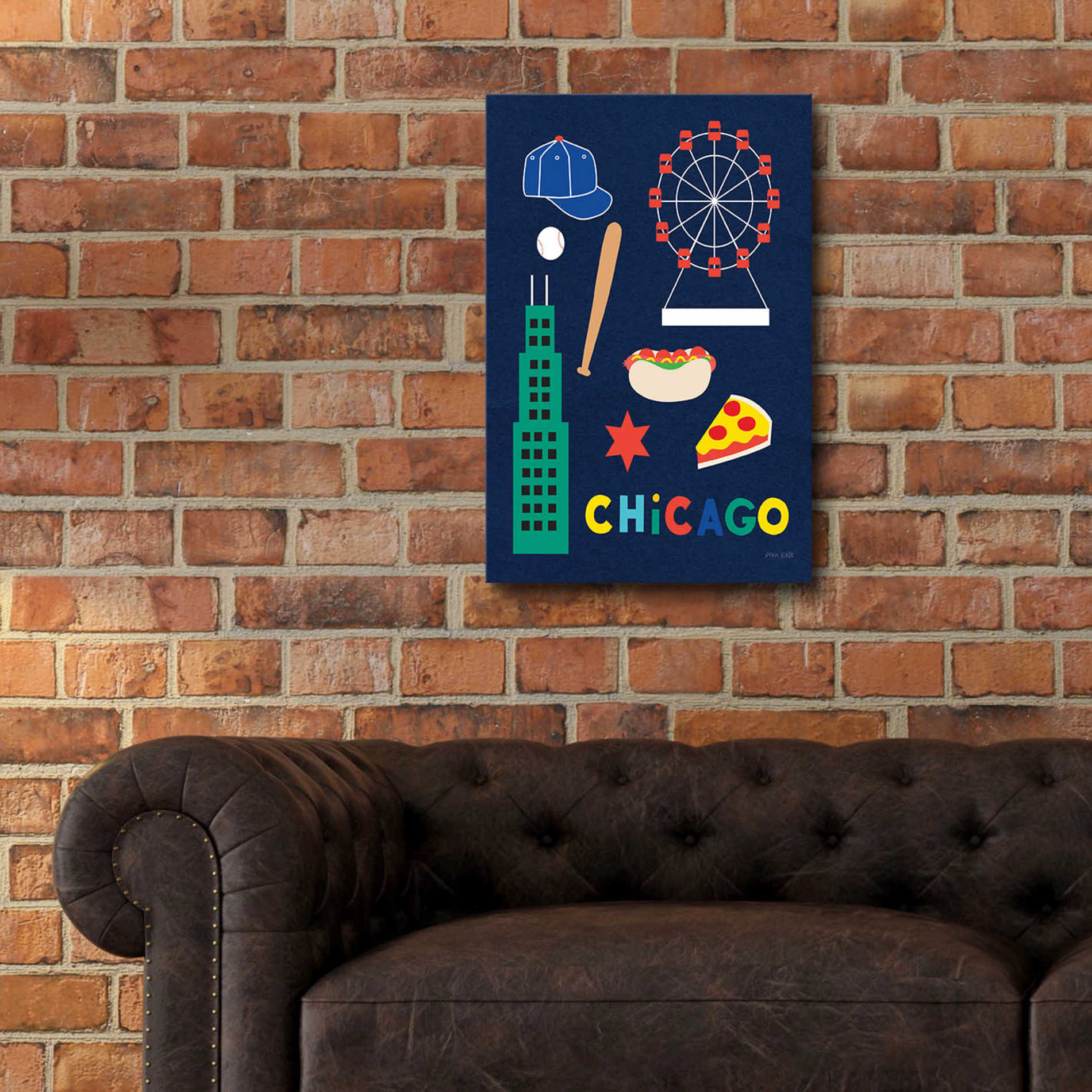 Epic Art 'City Fun Chicago' by Ann Kelle Designs, Acrylic Glass Wall Art,16x24