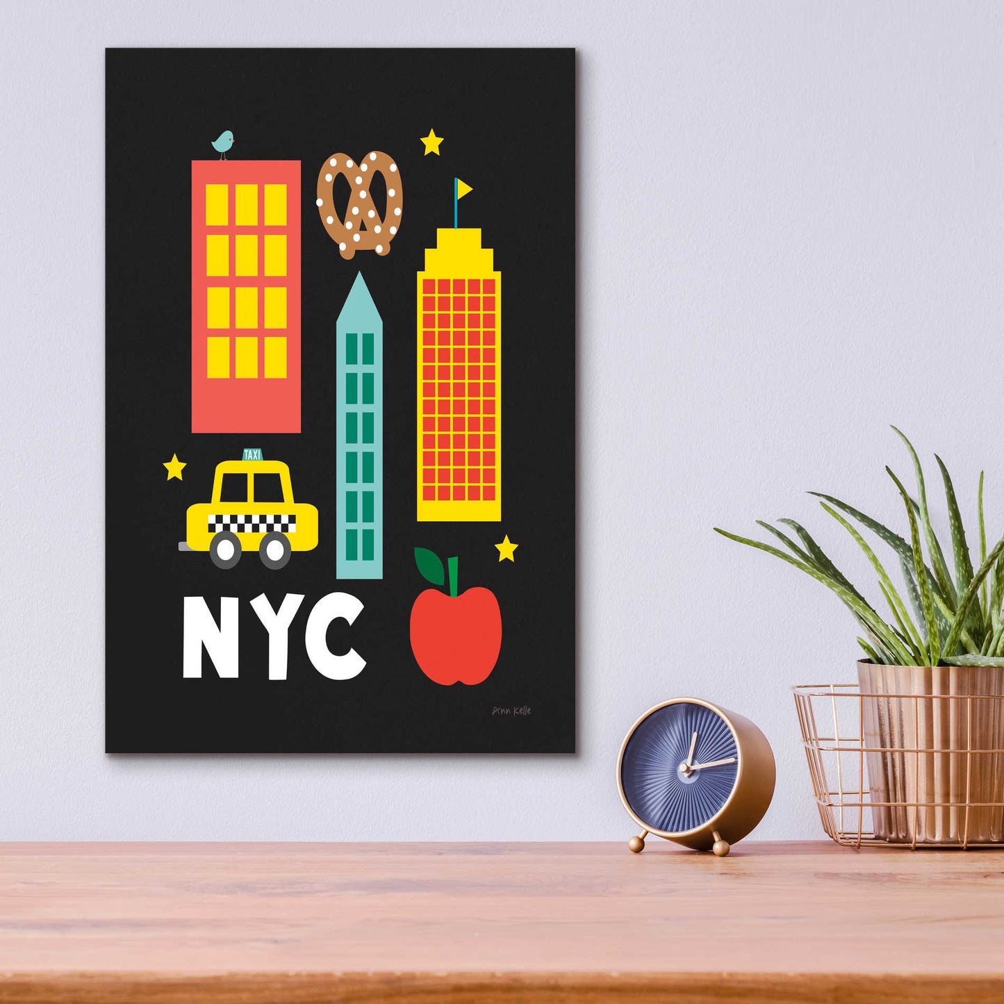 Epic Art 'City Fun NYC' by Ann Kelle Designs, Acrylic Glass Wall Art,12x16