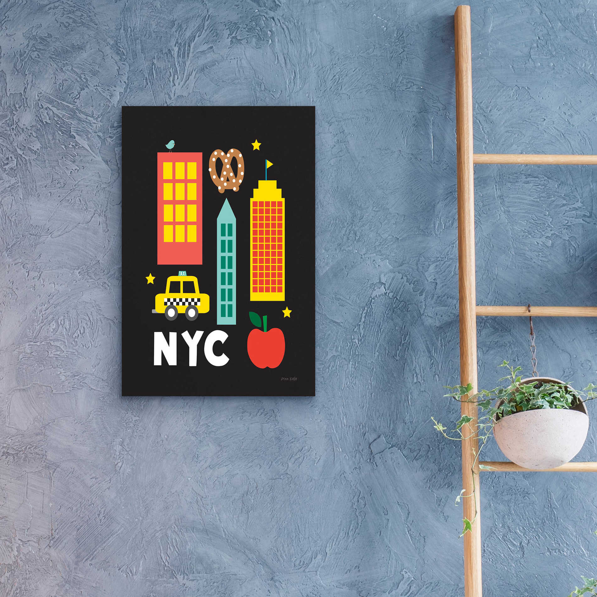 Epic Art 'City Fun NYC' by Ann Kelle Designs, Acrylic Glass Wall Art,16x24