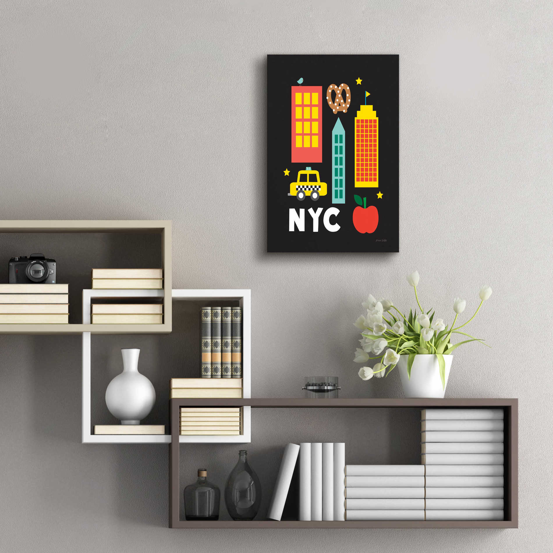 Epic Art 'City Fun NYC' by Ann Kelle Designs, Acrylic Glass Wall Art,16x24