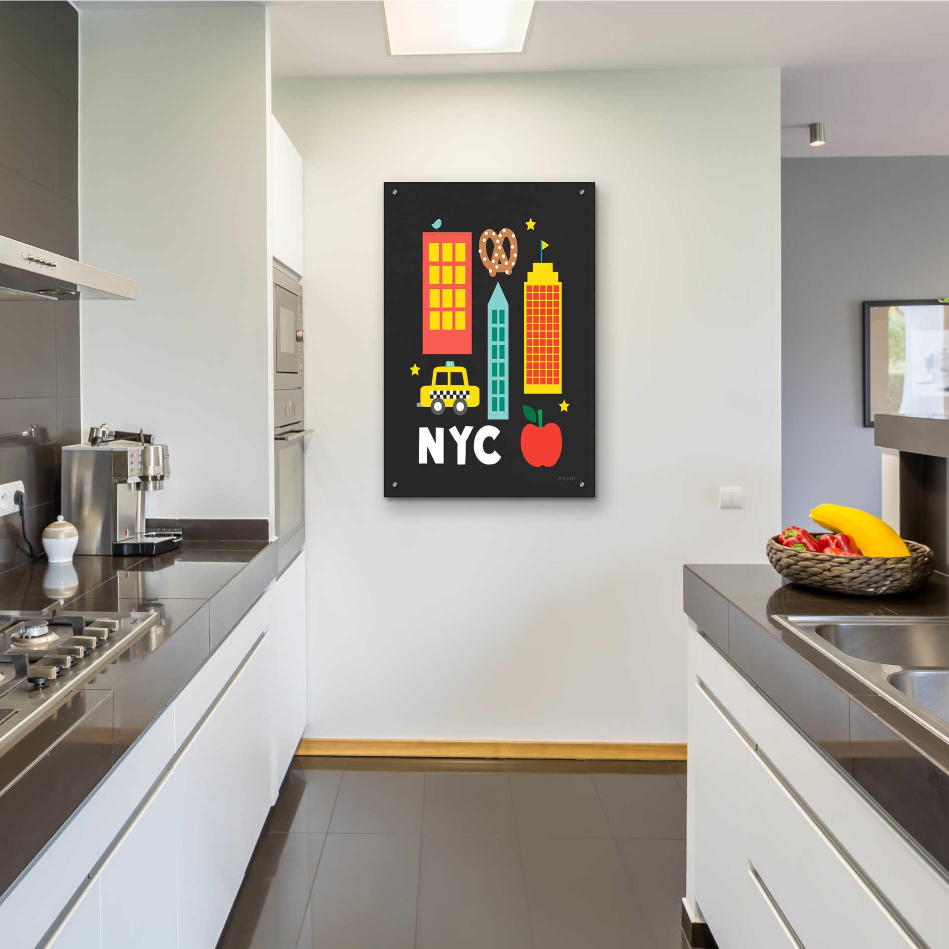 Epic Art 'City Fun NYC' by Ann Kelle Designs, Acrylic Glass Wall Art,24x36