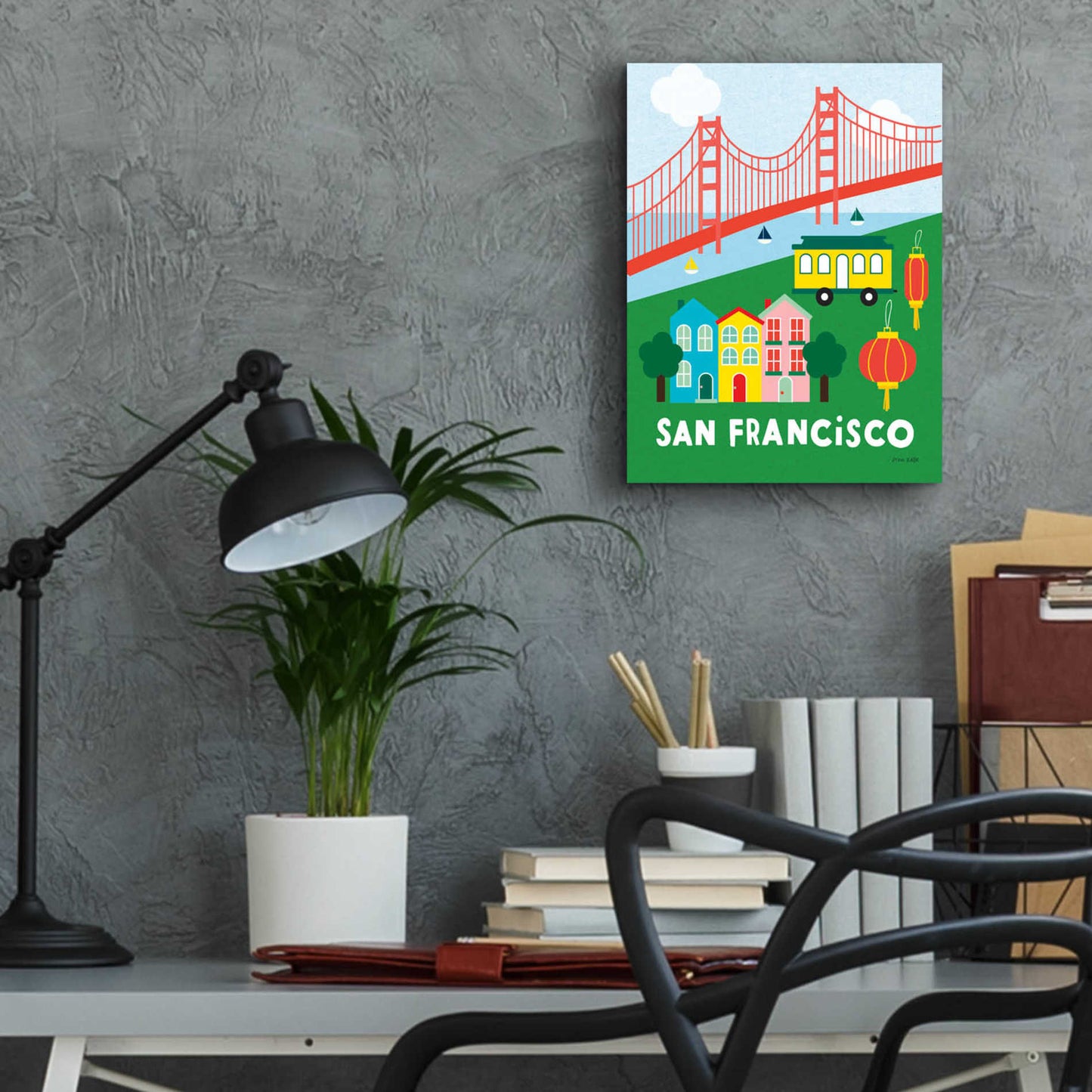 Epic Art 'City Fun San Francisco' by Ann Kelle Designs, Acrylic Glass Wall Art,12x16