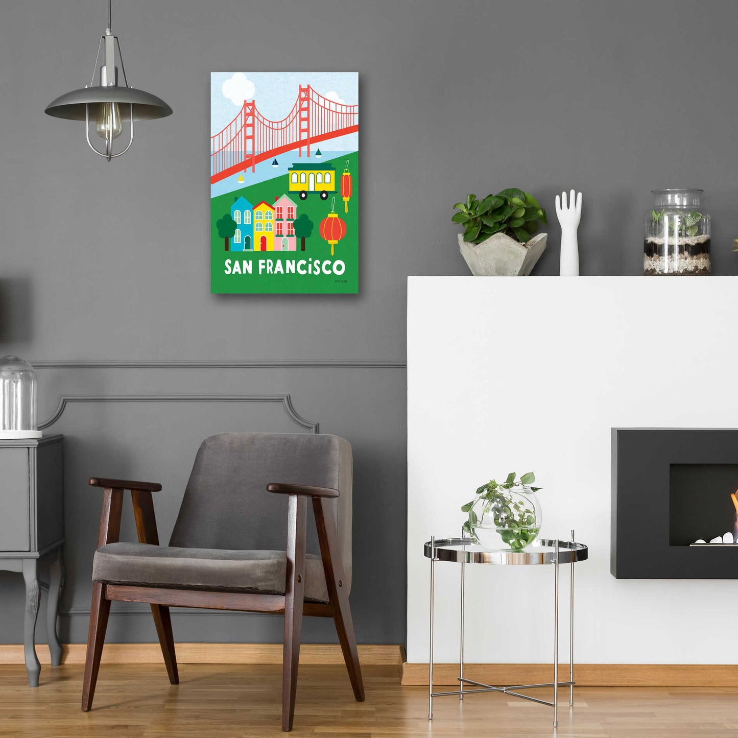 Epic Art 'City Fun San Francisco' by Ann Kelle Designs, Acrylic Glass Wall Art,16x24