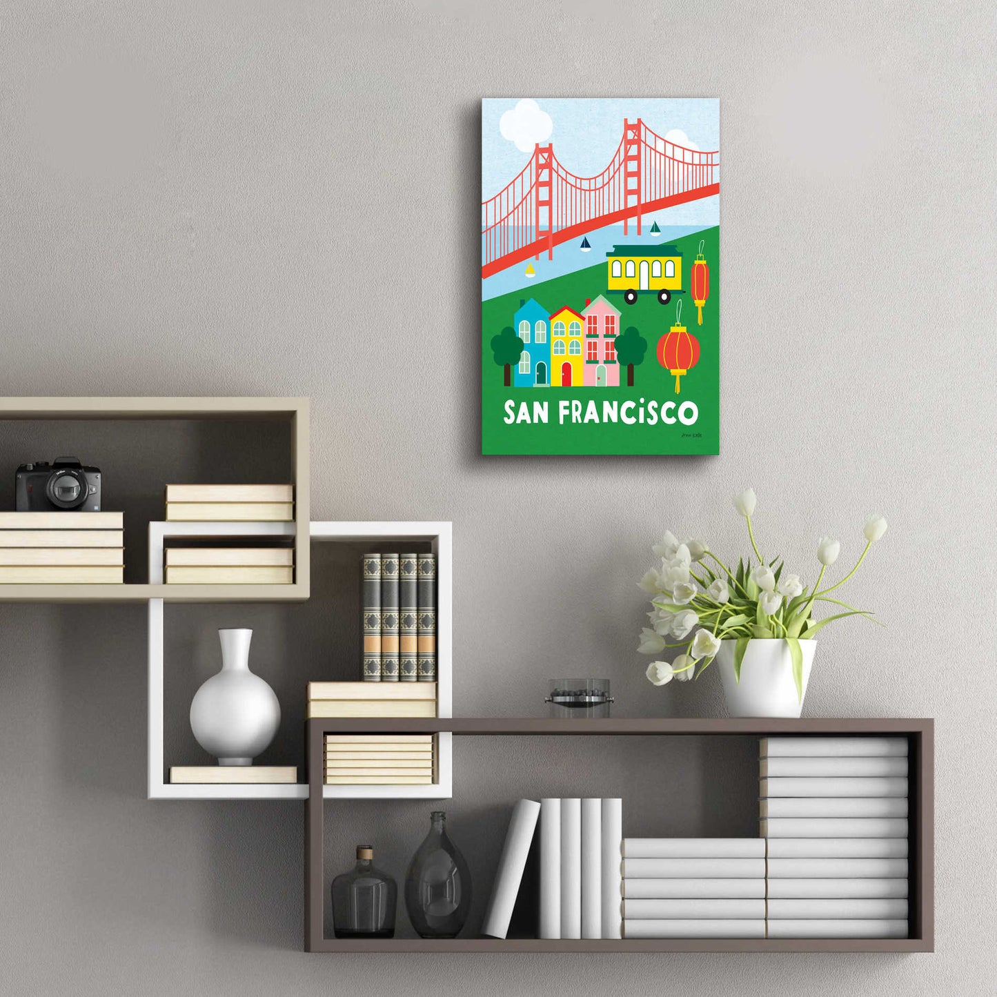 Epic Art 'City Fun San Francisco' by Ann Kelle Designs, Acrylic Glass Wall Art,16x24