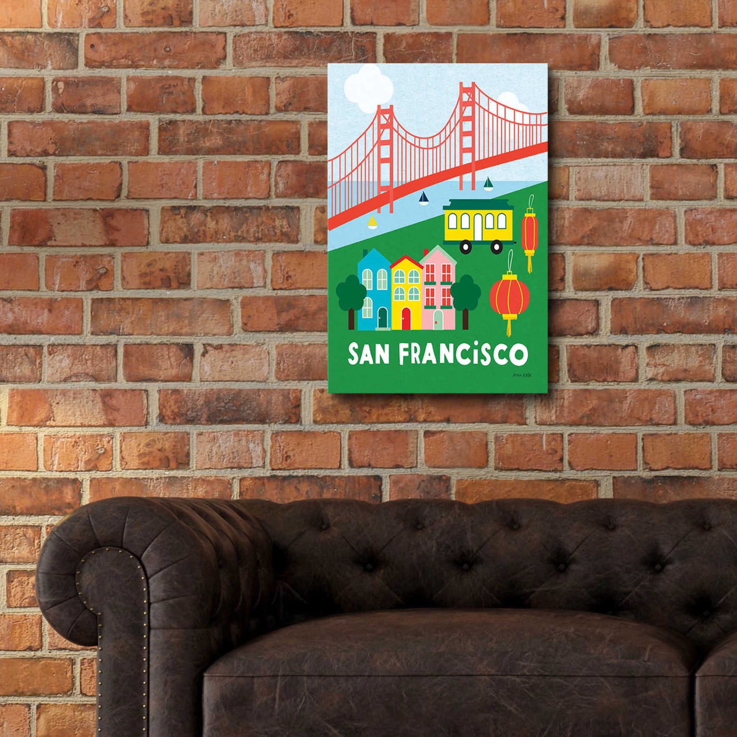 Epic Art 'City Fun San Francisco' by Ann Kelle Designs, Acrylic Glass Wall Art,16x24