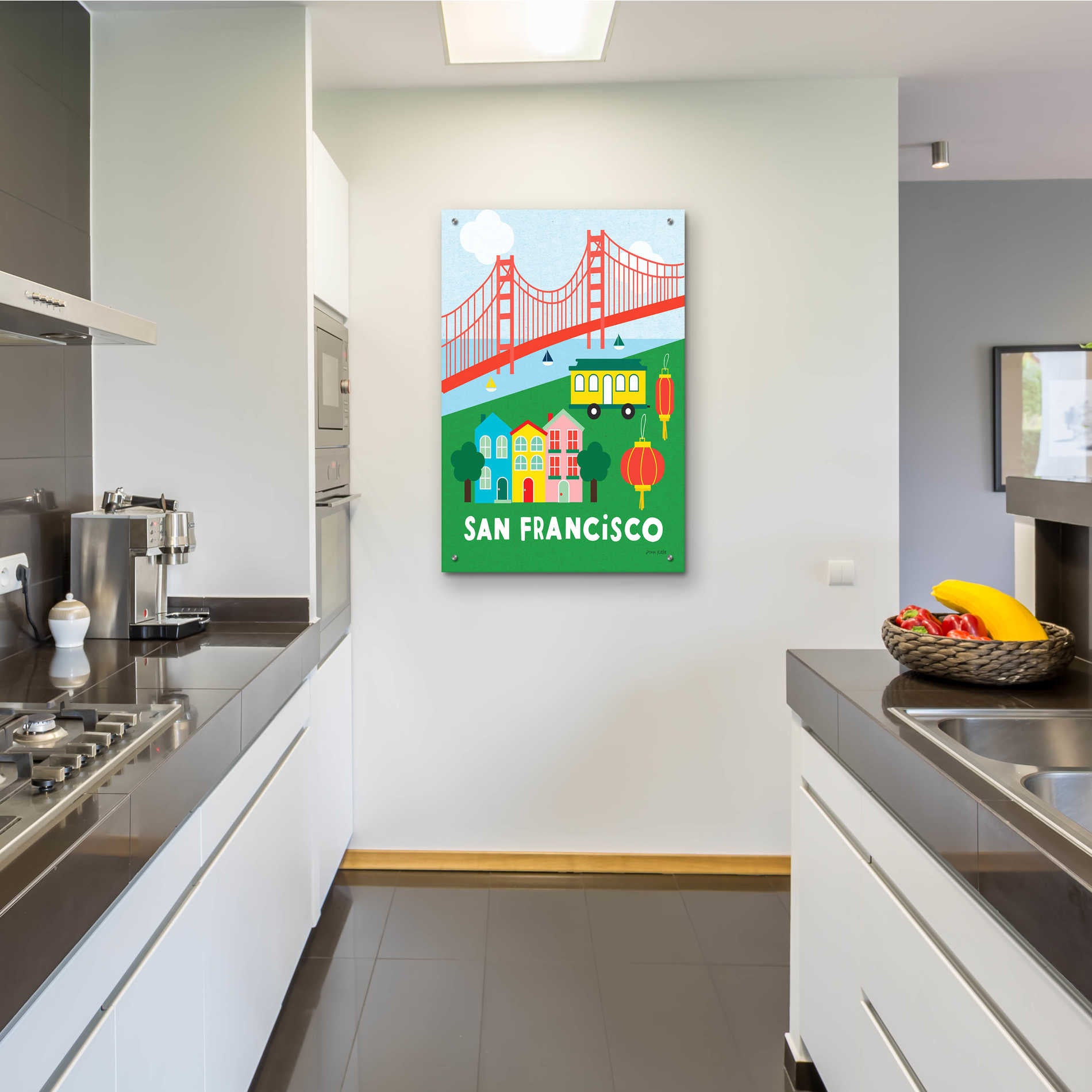 Epic Art 'City Fun San Francisco' by Ann Kelle Designs, Acrylic Glass Wall Art,24x36