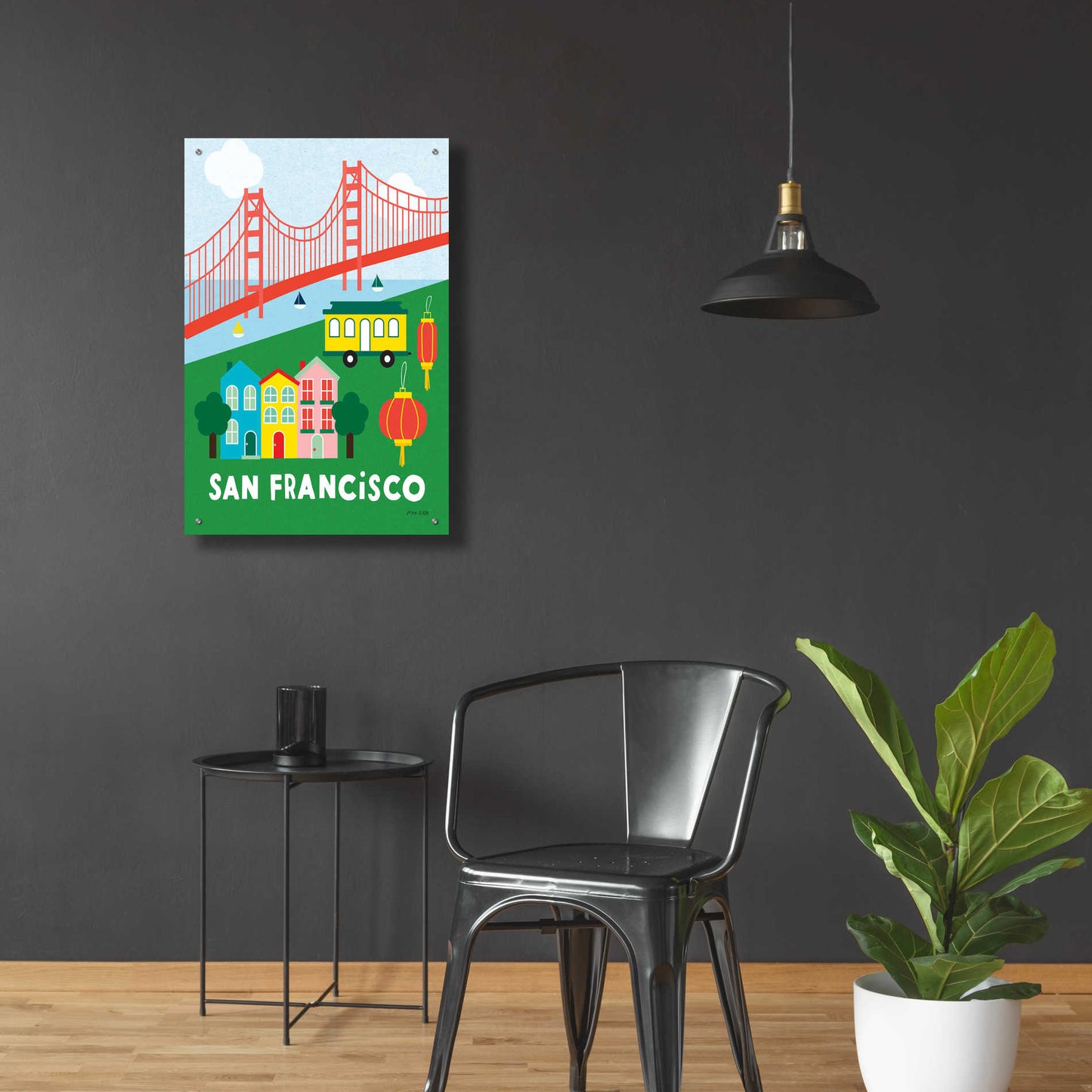 Epic Art 'City Fun San Francisco' by Ann Kelle Designs, Acrylic Glass Wall Art,24x36