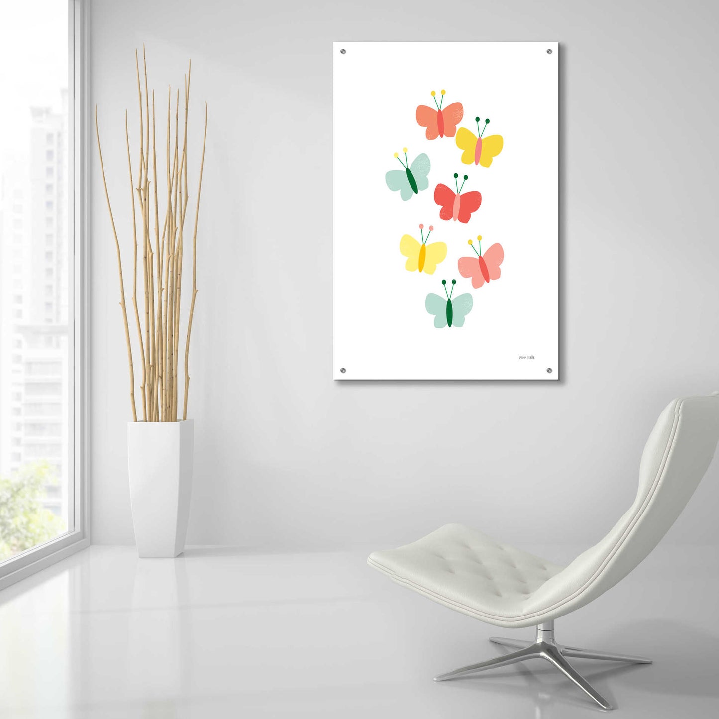 Epic Art 'Butterfly Friends' by Ann Kelle Designs, Acrylic Glass Wall Art,24x36