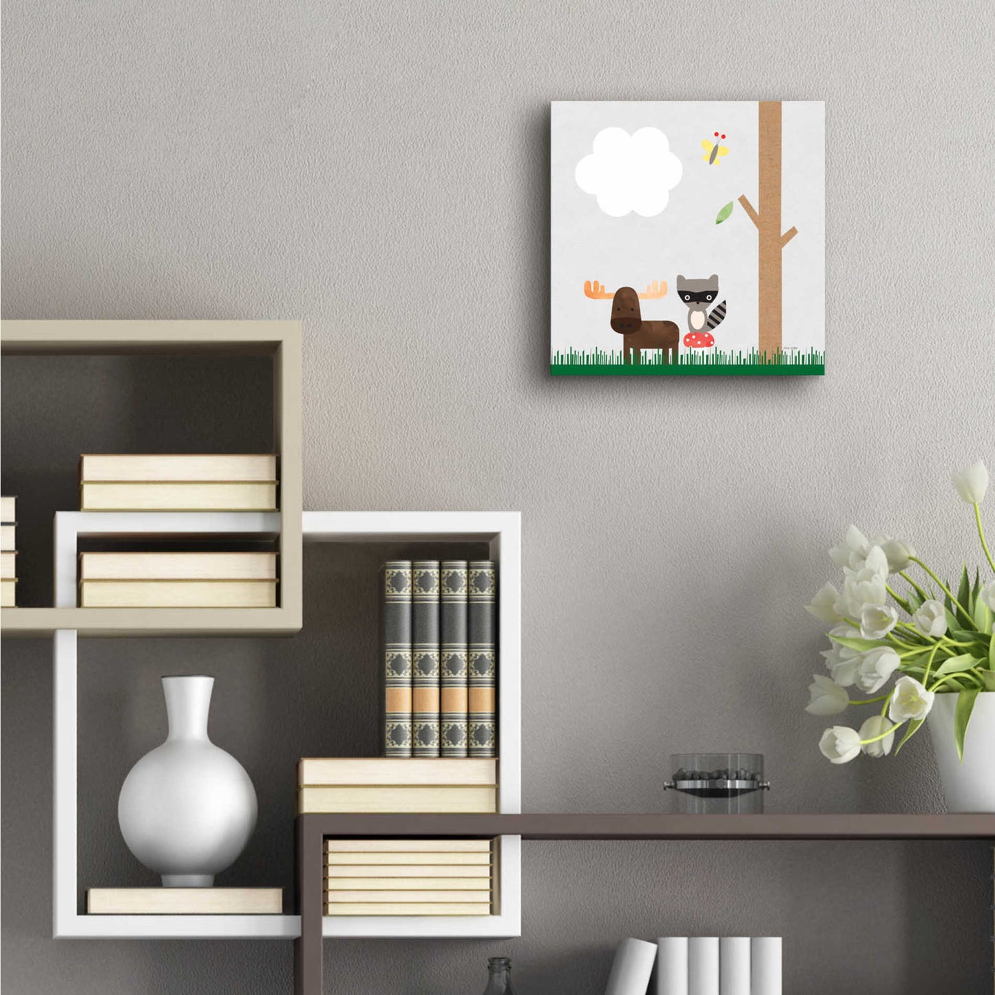 Epic Art 'Woodland Animals I' by Ann Kelle Designs, Acrylic Glass Wall Art,12x12