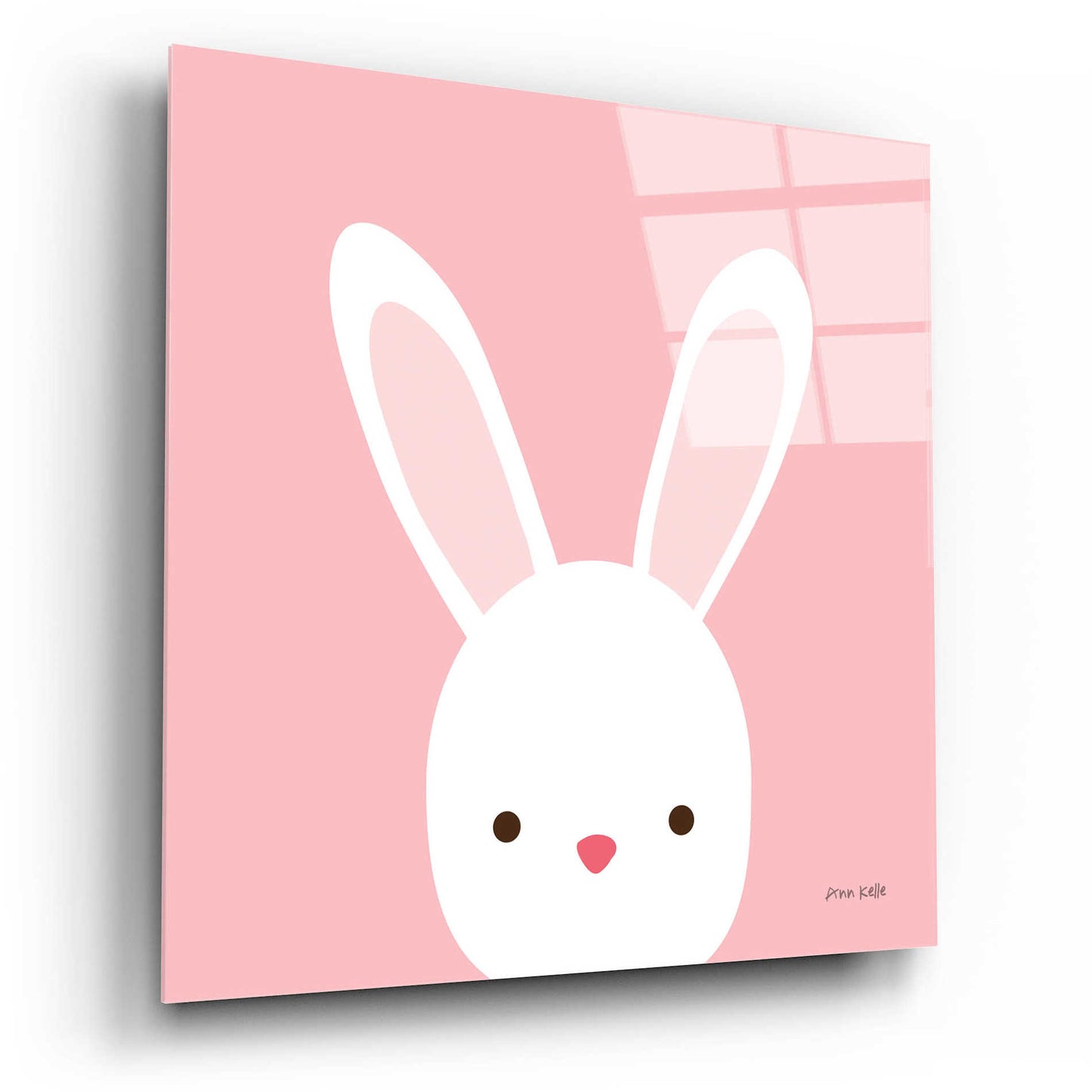 Epic Art 'Cuddly Bunny' by Ann Kelle Designs, Acrylic Glass Wall Art,12x12