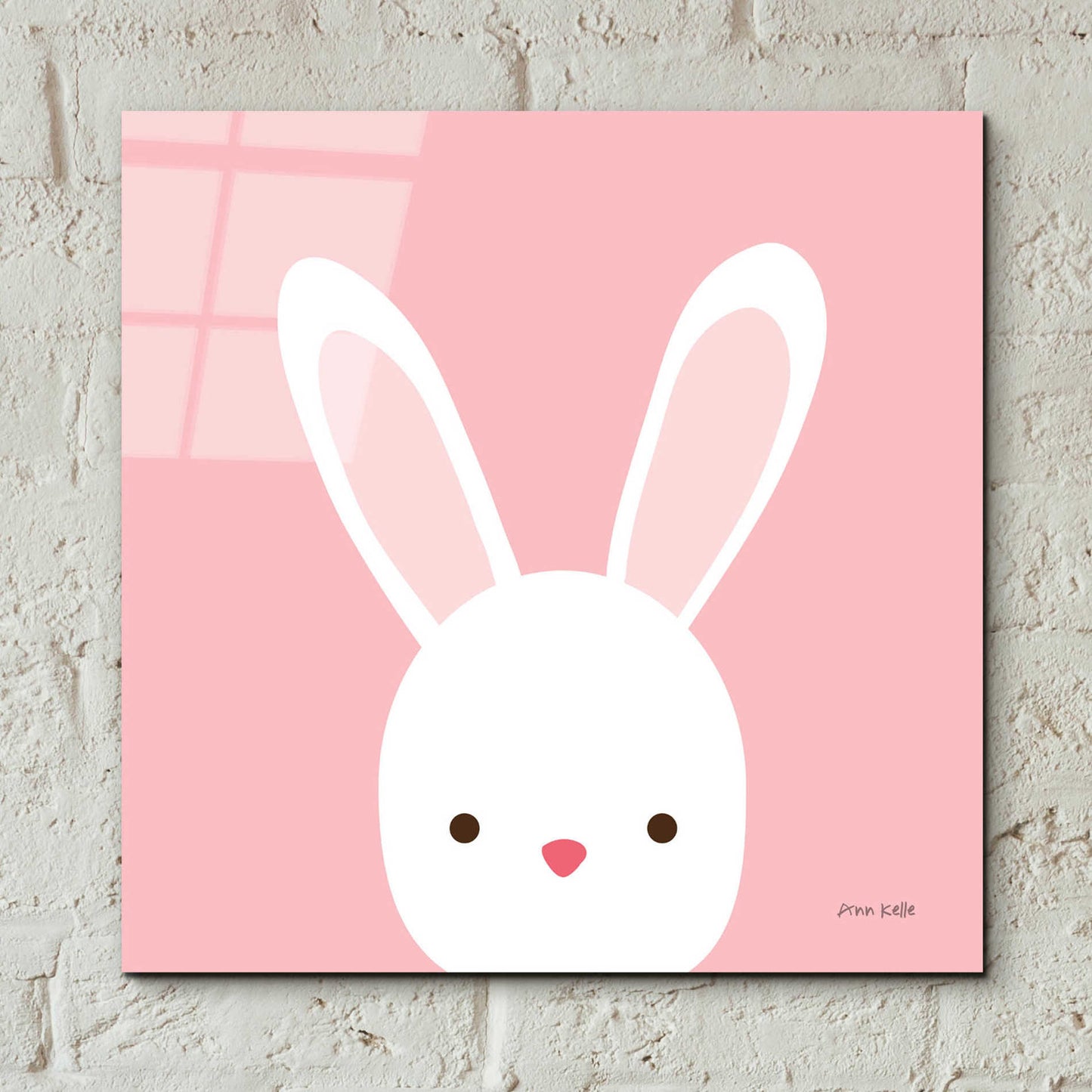 Epic Art 'Cuddly Bunny' by Ann Kelle Designs, Acrylic Glass Wall Art,12x12