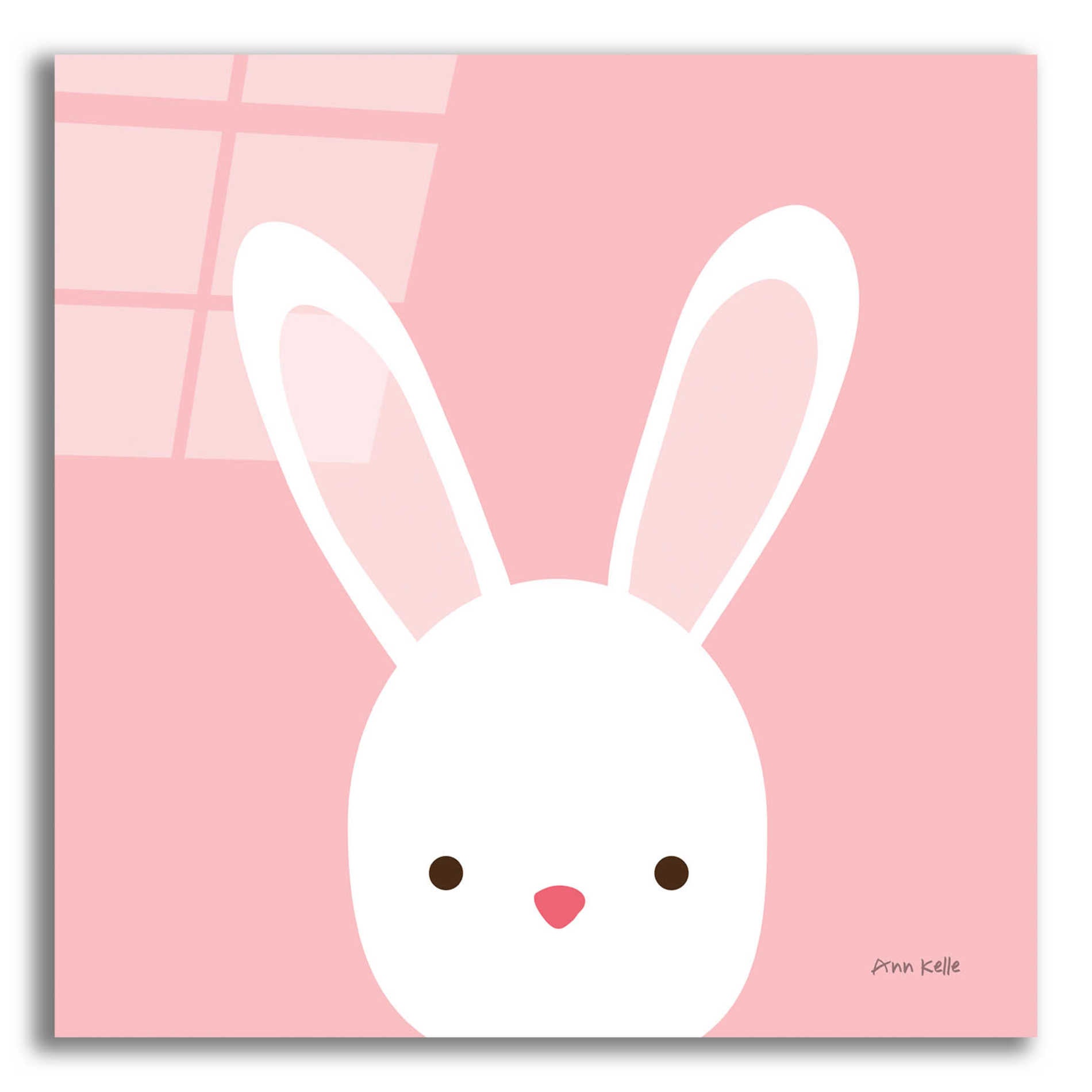 Epic Art 'Cuddly Bunny' by Ann Kelle Designs, Acrylic Glass Wall Art,12x12