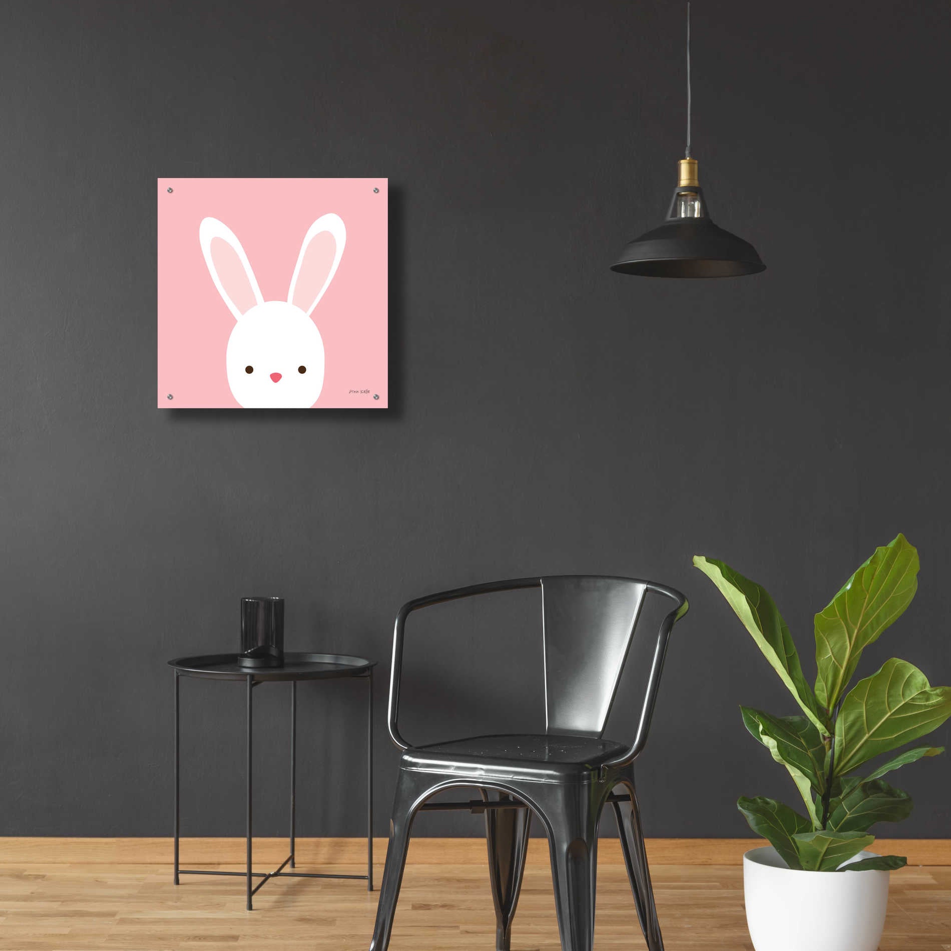 Epic Art 'Cuddly Bunny' by Ann Kelle Designs, Acrylic Glass Wall Art,24x24