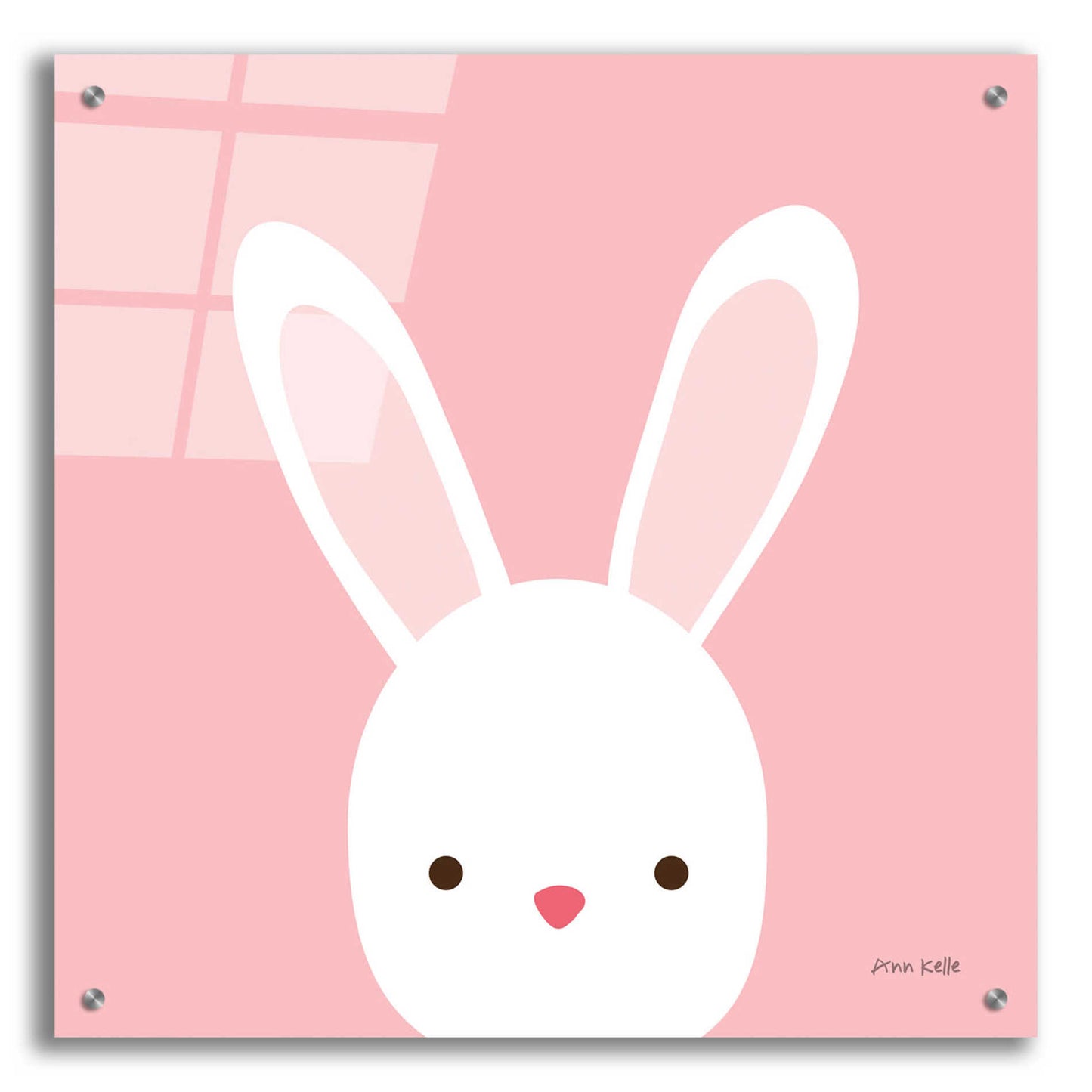 Epic Art 'Cuddly Bunny' by Ann Kelle Designs, Acrylic Glass Wall Art,24x24