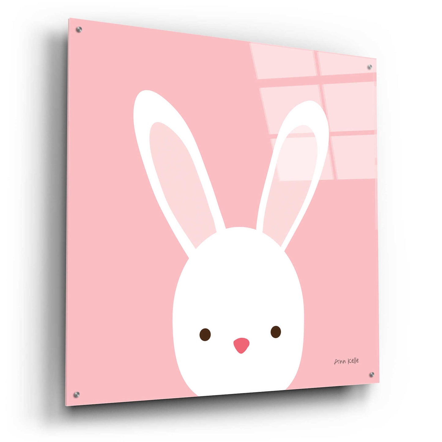 Epic Art 'Cuddly Bunny' by Ann Kelle Designs, Acrylic Glass Wall Art,36x36