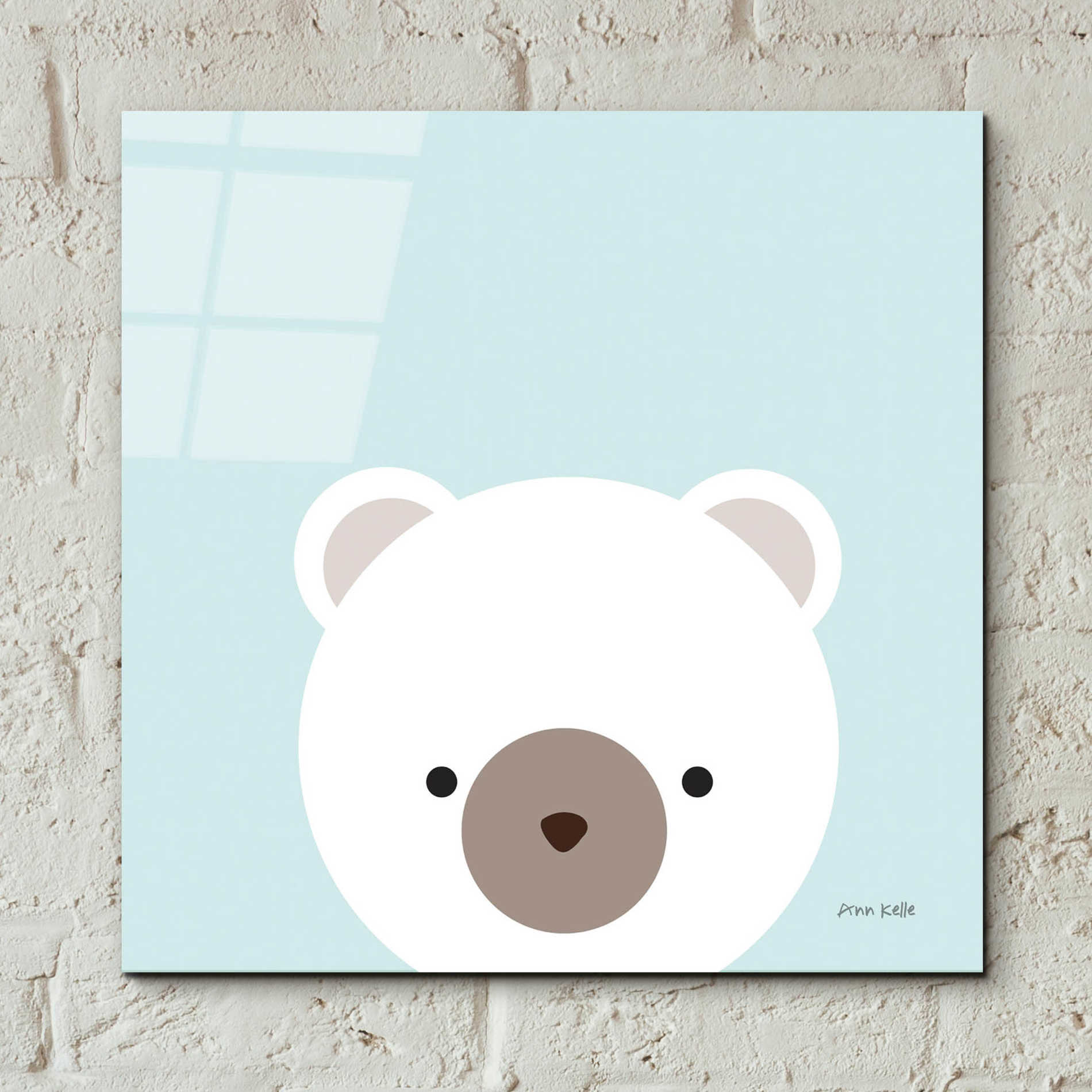 Epic Art 'Cuddly Bear' by Ann Kelle Designs, Acrylic Glass Wall Art,12x12