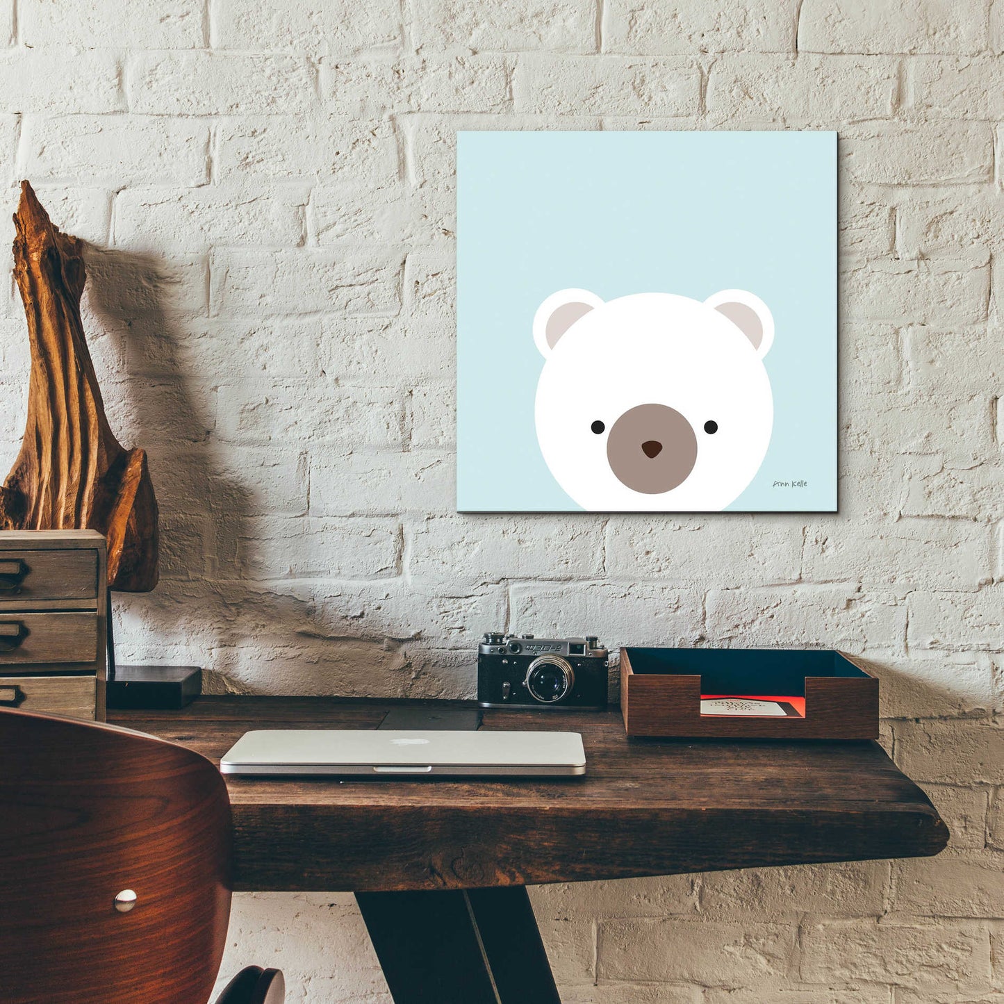 Epic Art 'Cuddly Bear' by Ann Kelle Designs, Acrylic Glass Wall Art,12x12