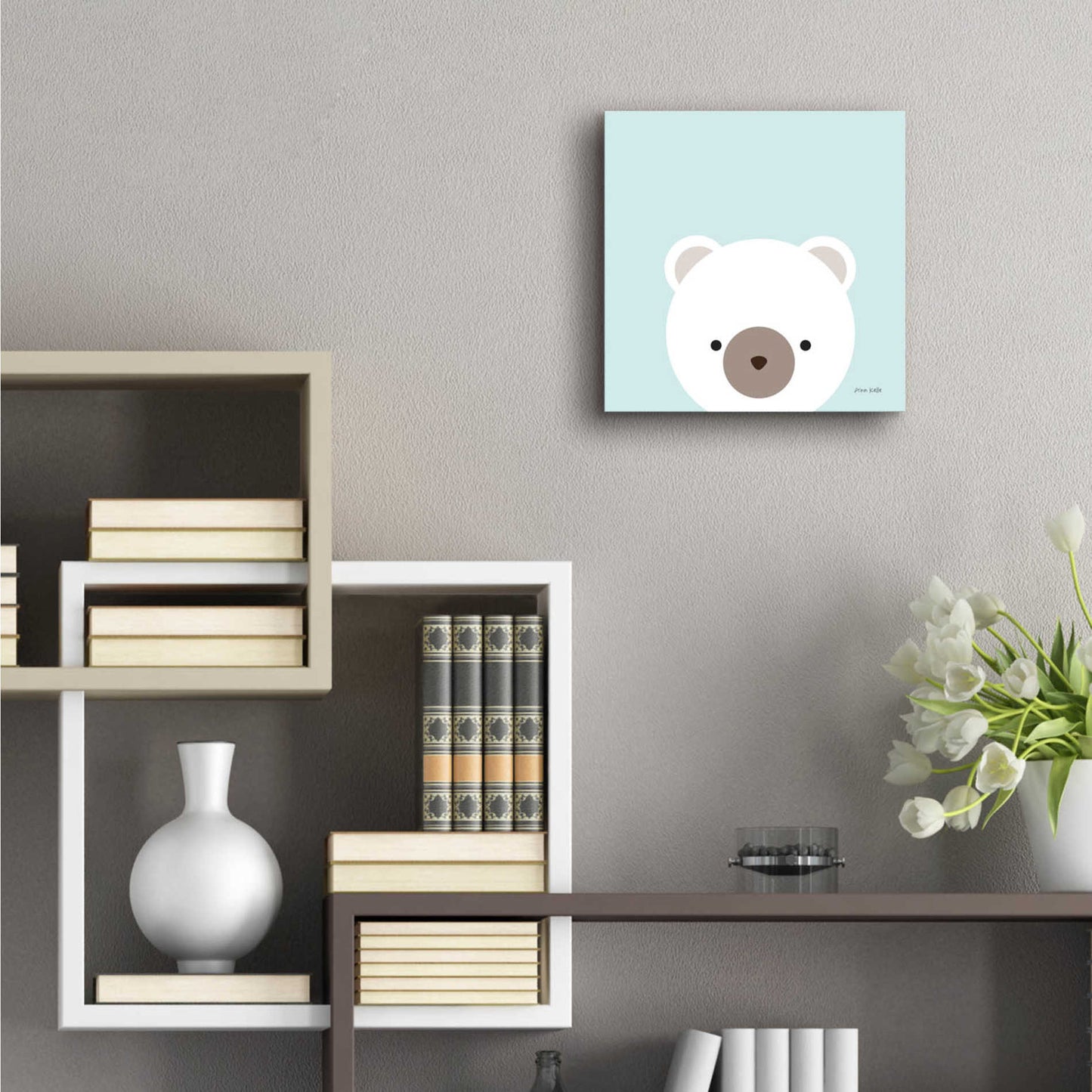 Epic Art 'Cuddly Bear' by Ann Kelle Designs, Acrylic Glass Wall Art,12x12