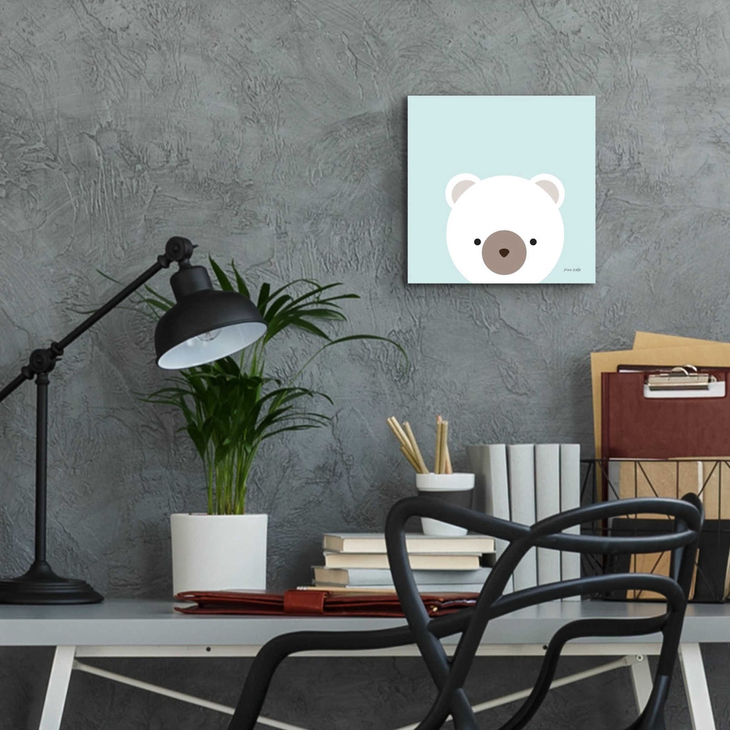 Epic Art 'Cuddly Bear' by Ann Kelle Designs, Acrylic Glass Wall Art,12x12