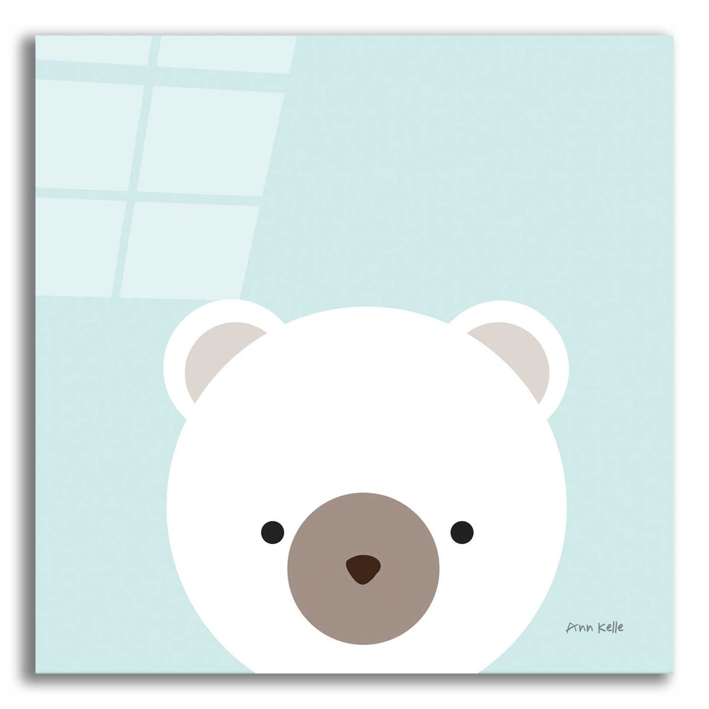 Epic Art 'Cuddly Bear' by Ann Kelle Designs, Acrylic Glass Wall Art,12x12