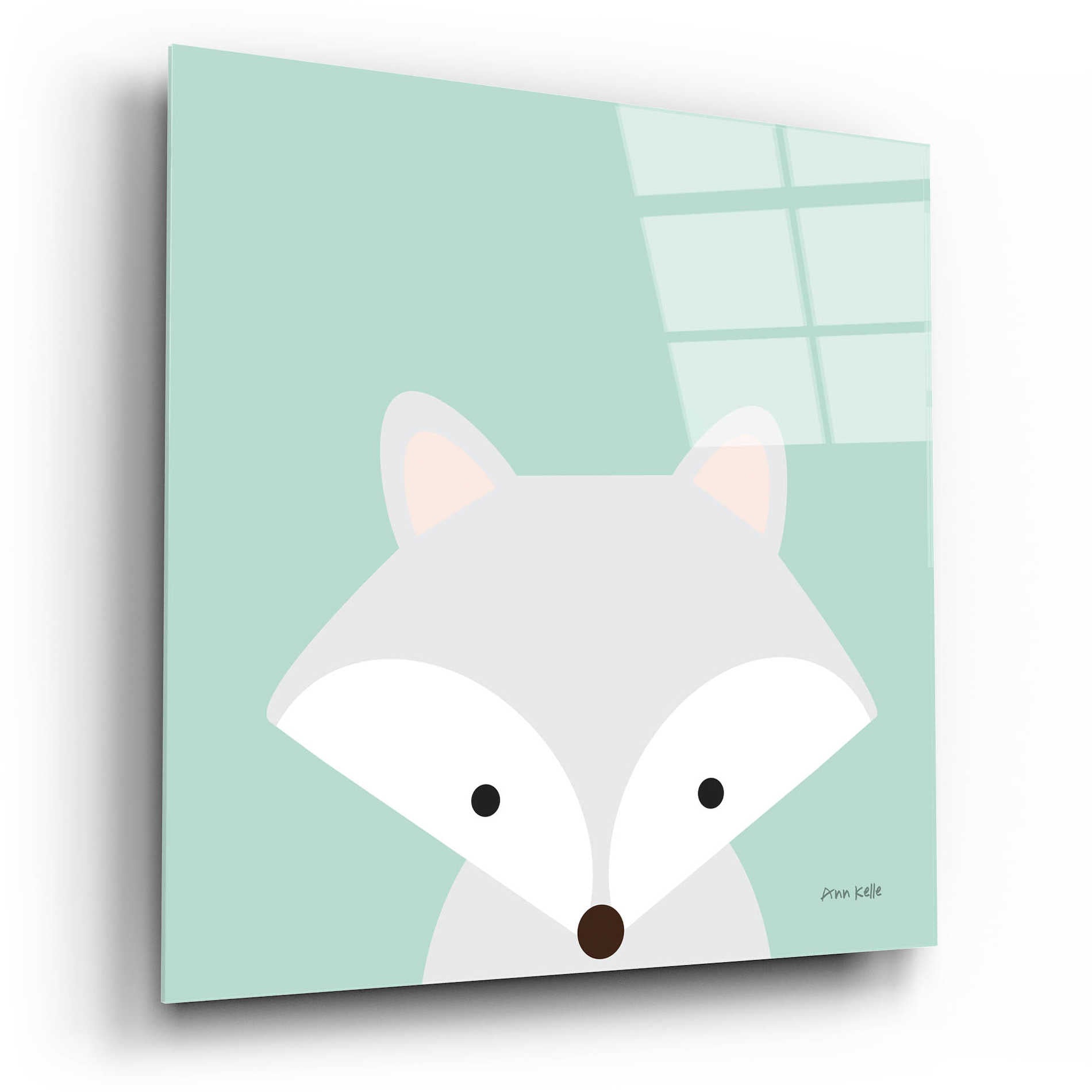 Epic Art 'Cuddly Fox' by Ann Kelle Designs, Acrylic Glass Wall Art,12x12