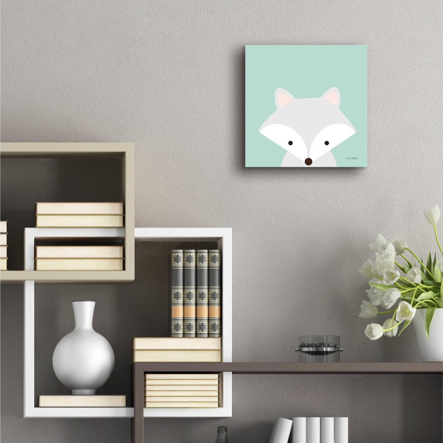 Epic Art 'Cuddly Fox' by Ann Kelle Designs, Acrylic Glass Wall Art,12x12