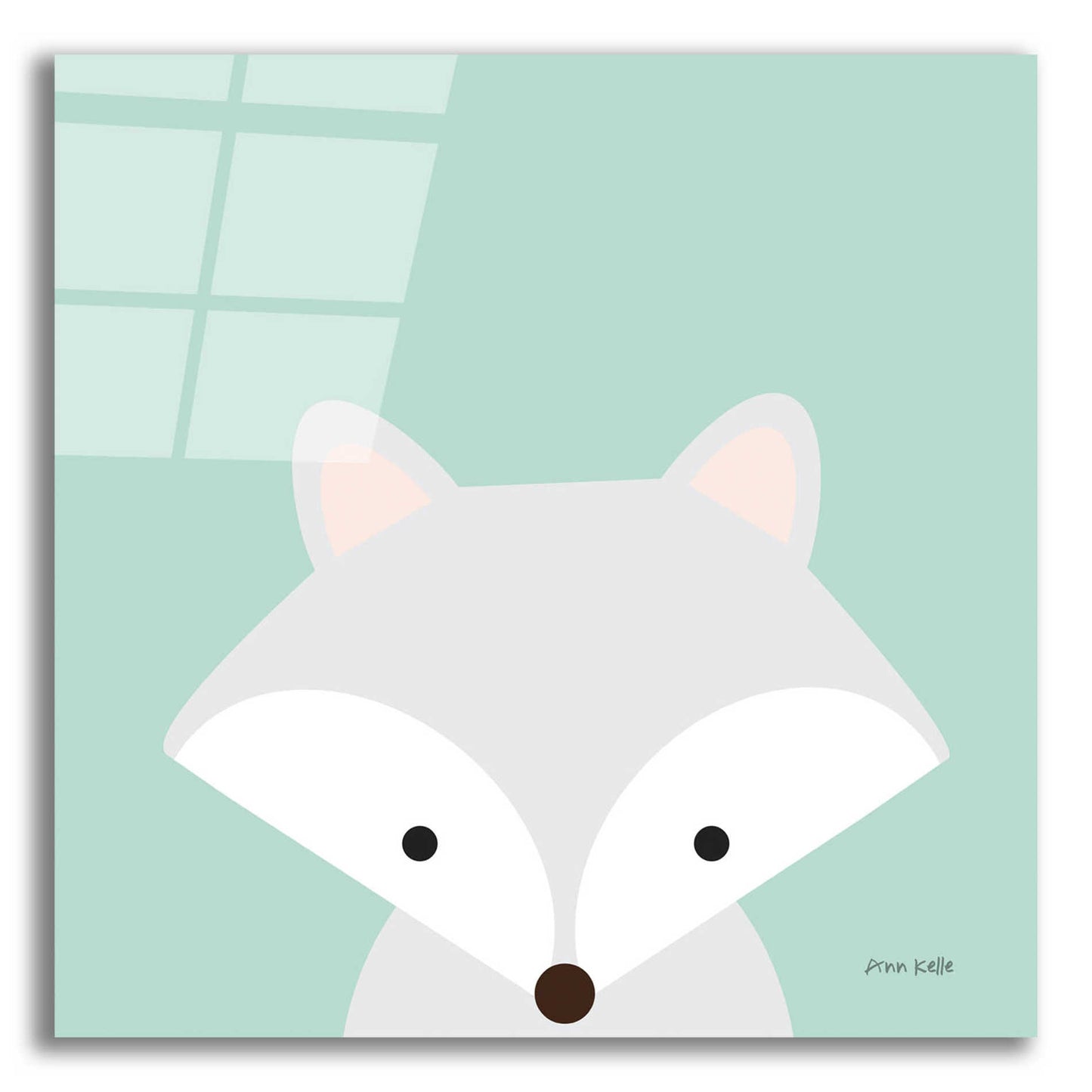 Epic Art 'Cuddly Fox' by Ann Kelle Designs, Acrylic Glass Wall Art,12x12