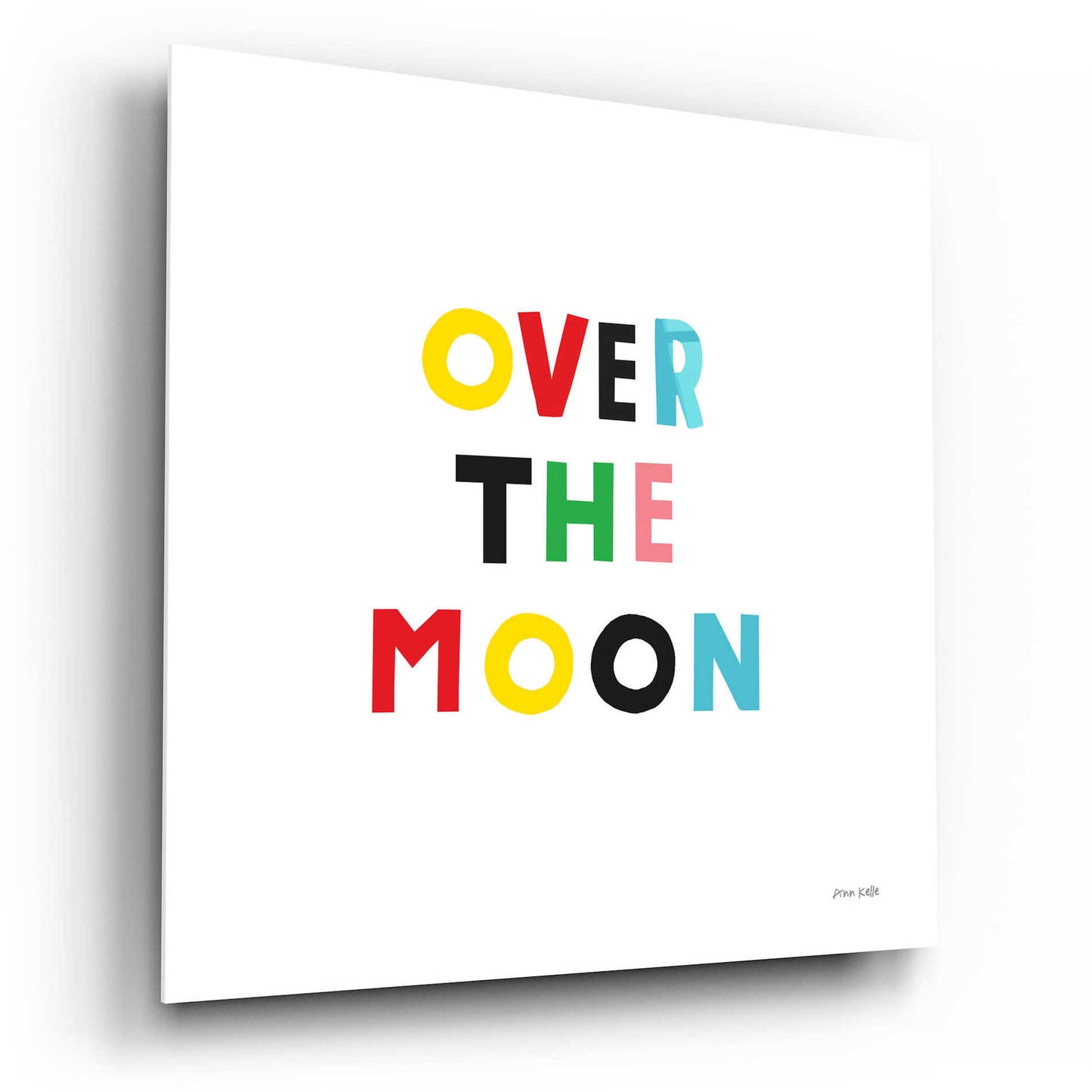 Epic Art 'Over the Moon' by Ann Kelle Designs, Acrylic Glass Wall Art,12x12