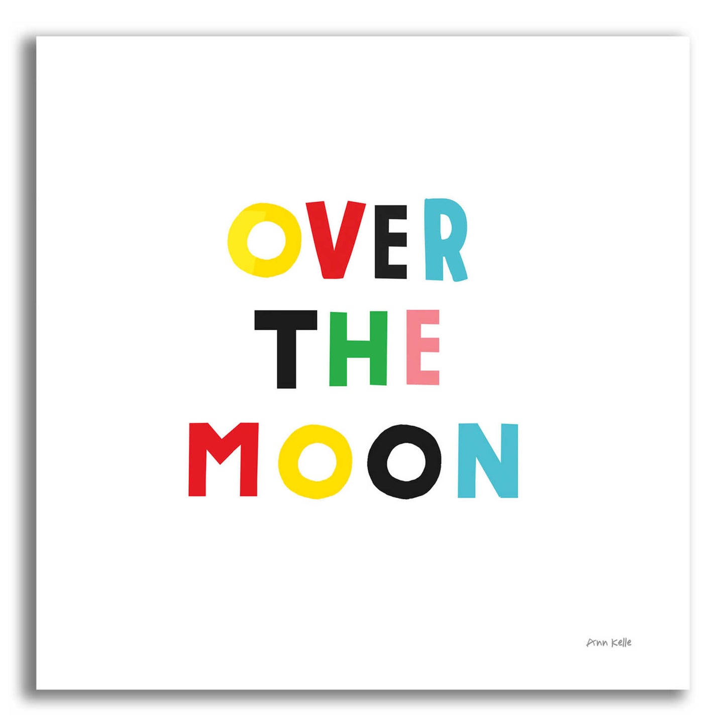 Epic Art 'Over the Moon' by Ann Kelle Designs, Acrylic Glass Wall Art,12x12