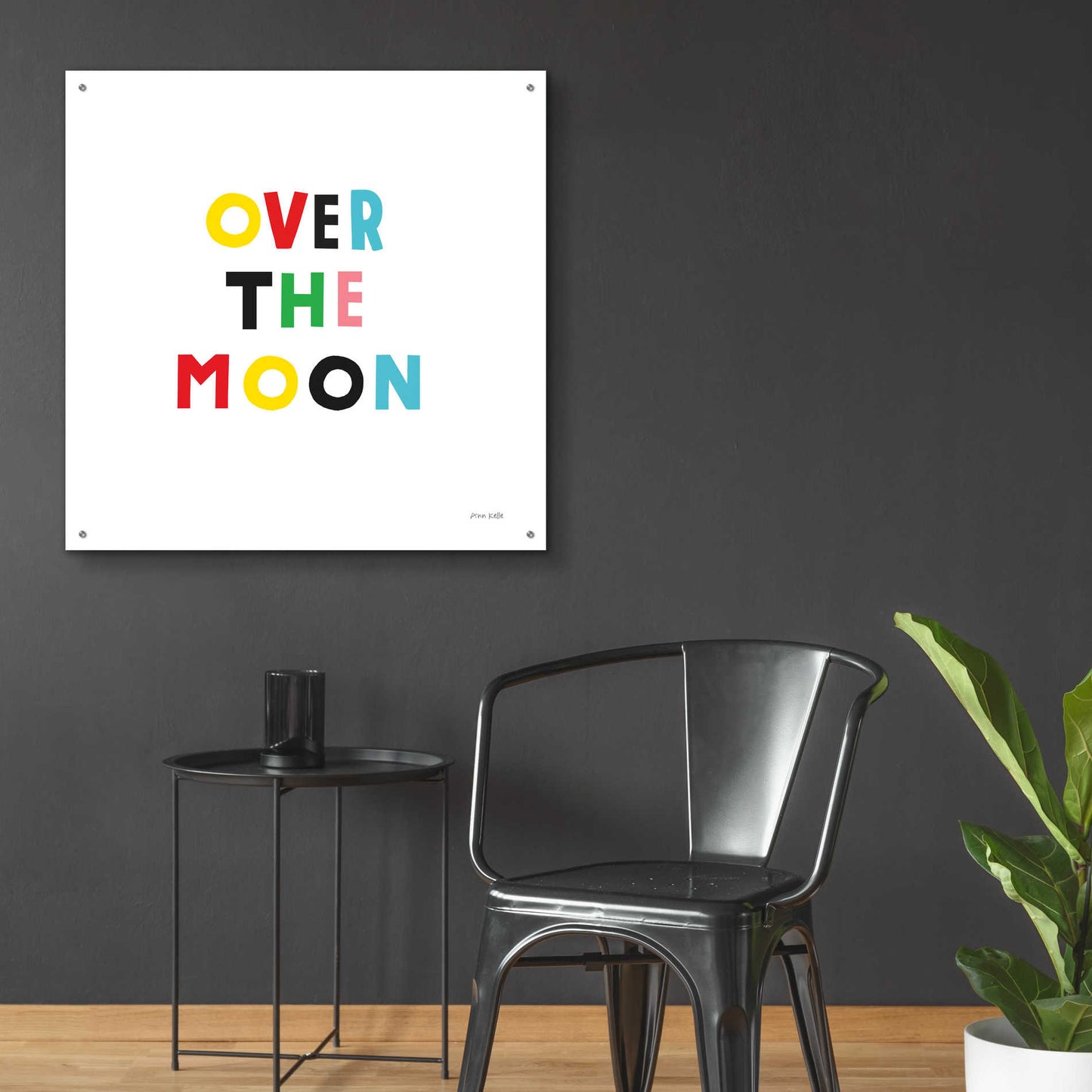 Epic Art 'Over the Moon' by Ann Kelle Designs, Acrylic Glass Wall Art,36x36