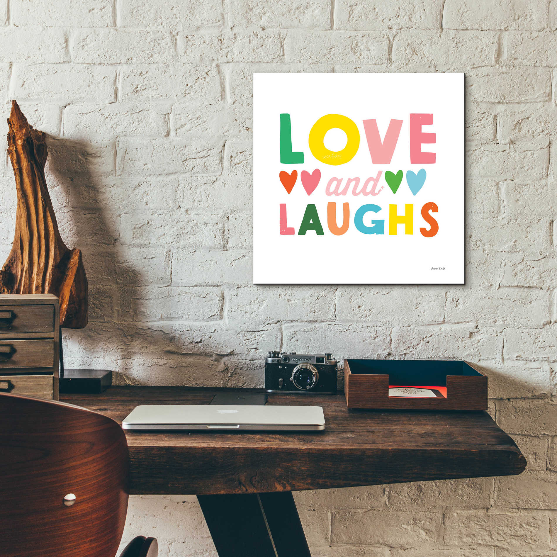 Epic Art 'Love and Laughs' by Ann Kelle Designs, Acrylic Glass Wall Art,12x12